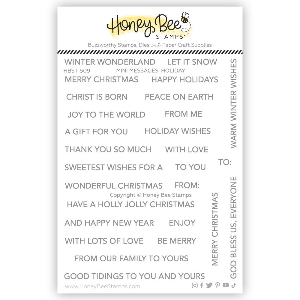Mini Messages: Holiday 4x5 Stamp Set