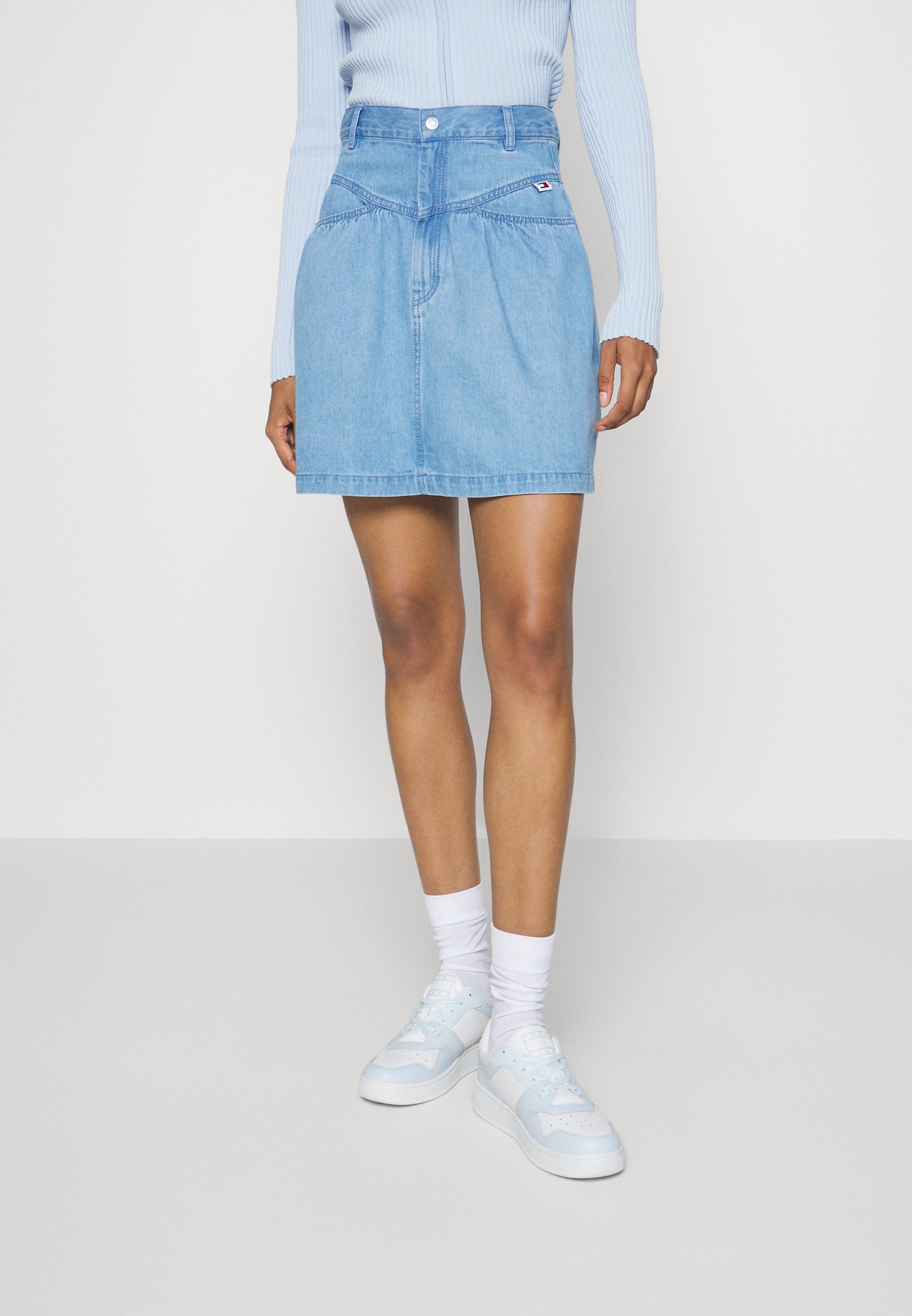 CHAMBRAY MINI SKIRT - A-line skirt