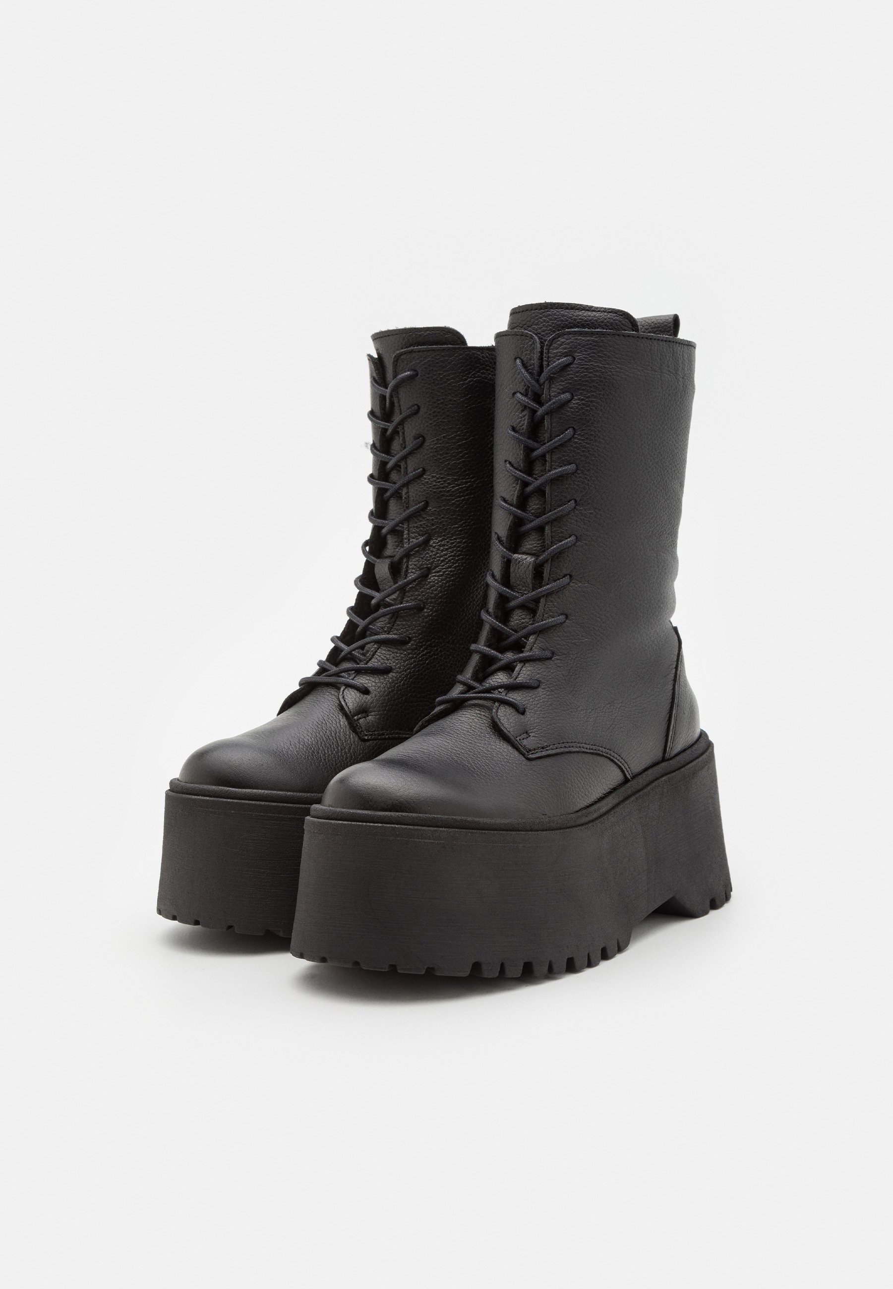 LEATHER - Platform ankle boots