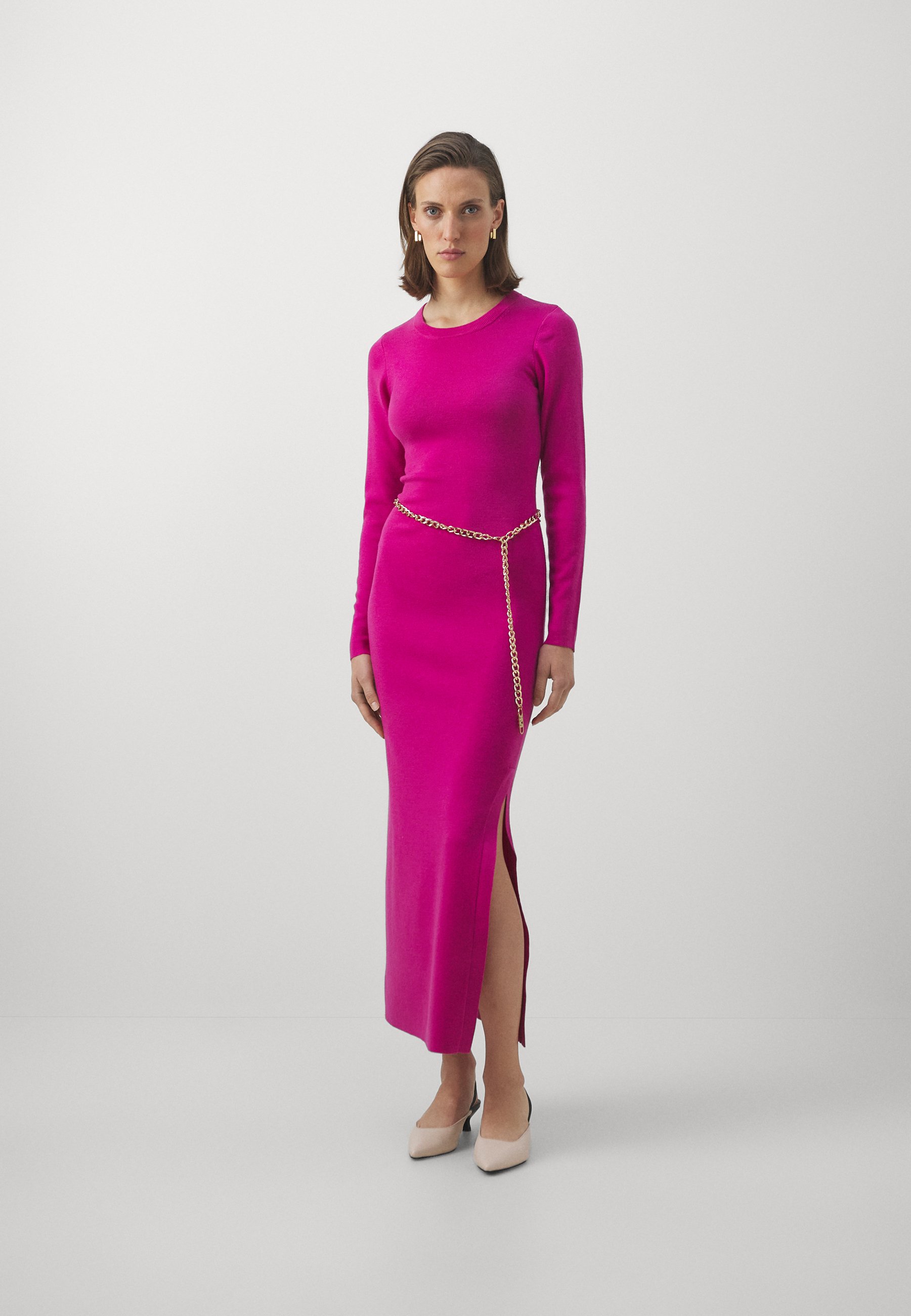 CHAIN BELT SLIT- Jumper dress