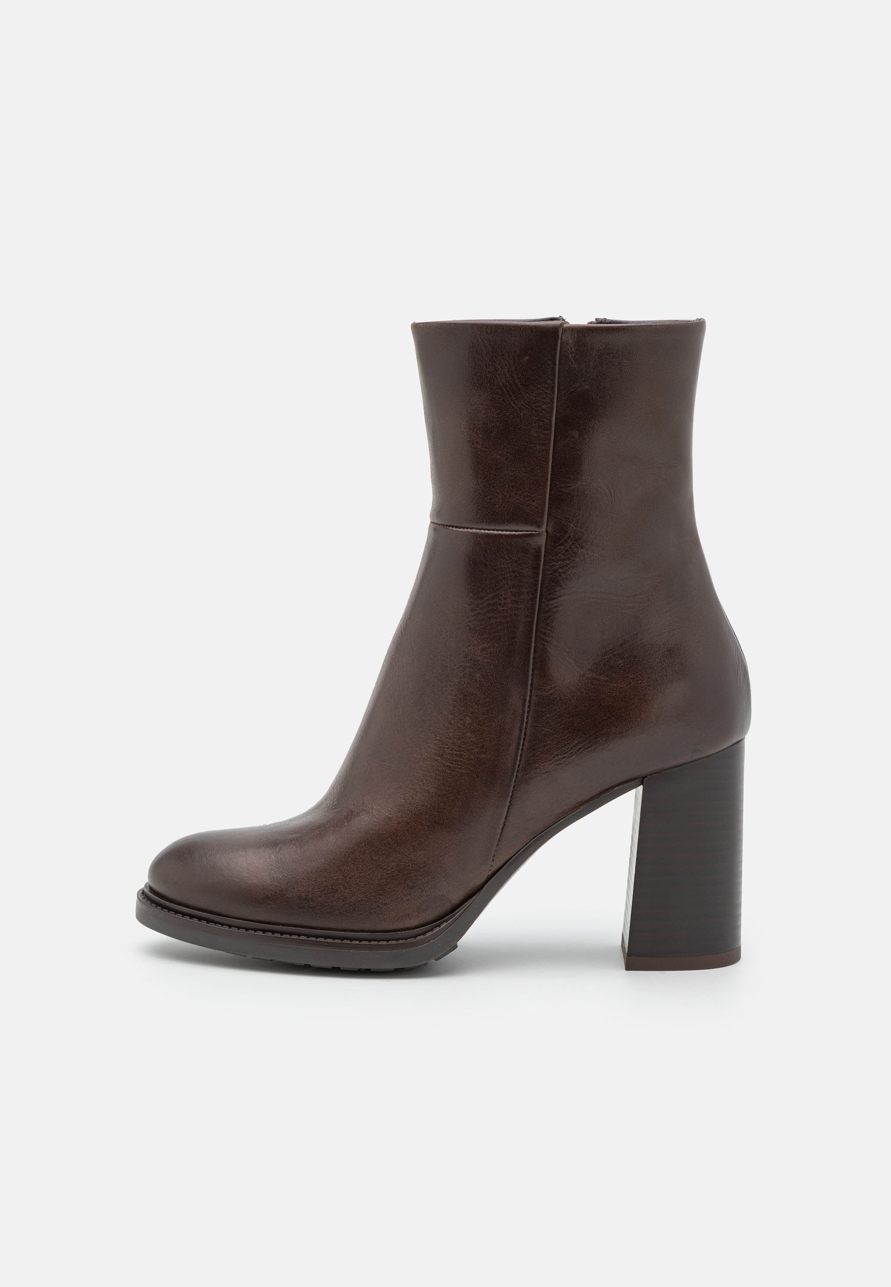 LEATHER - High heeled ankle boots