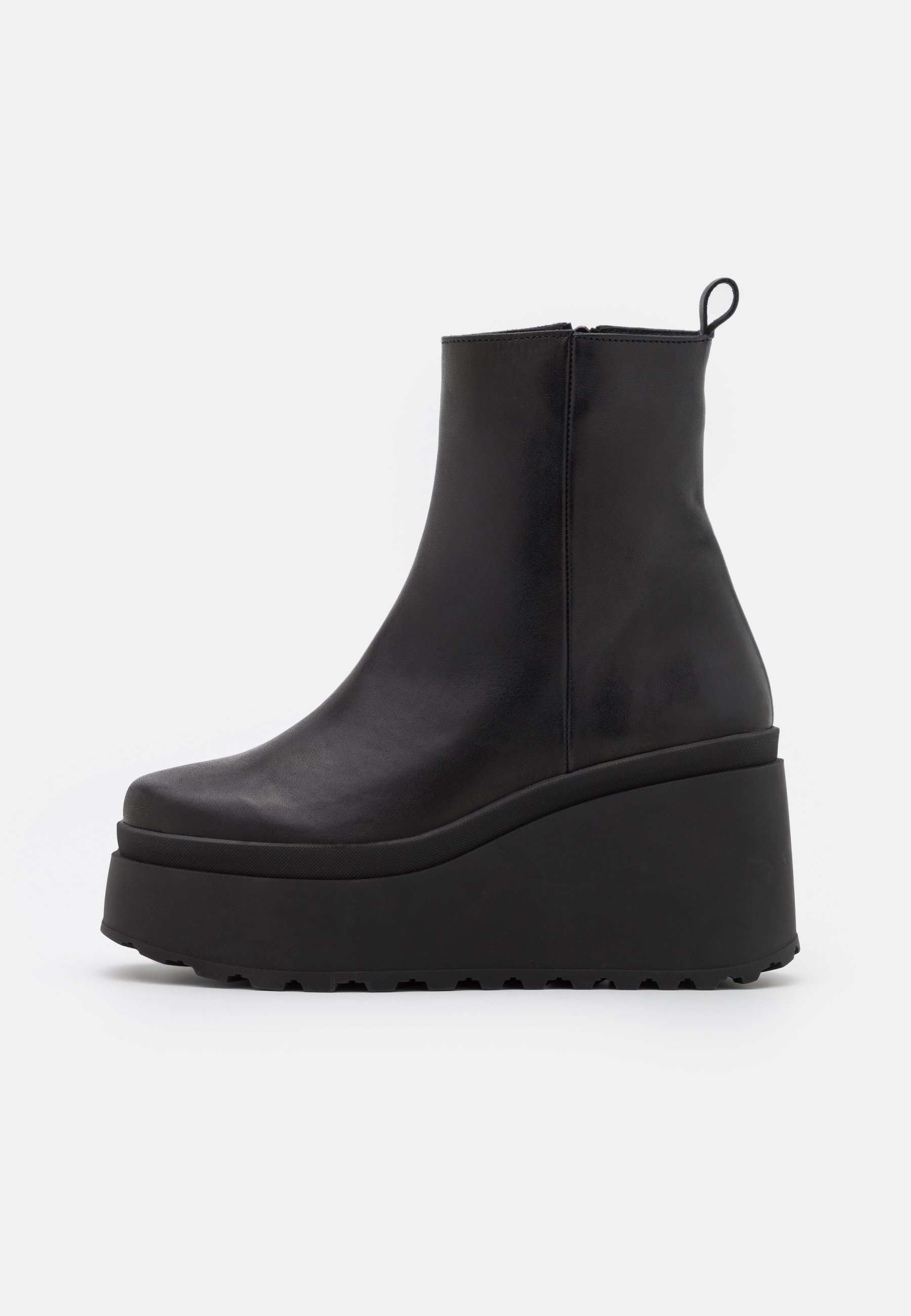 LEATHER - Platform ankle boots