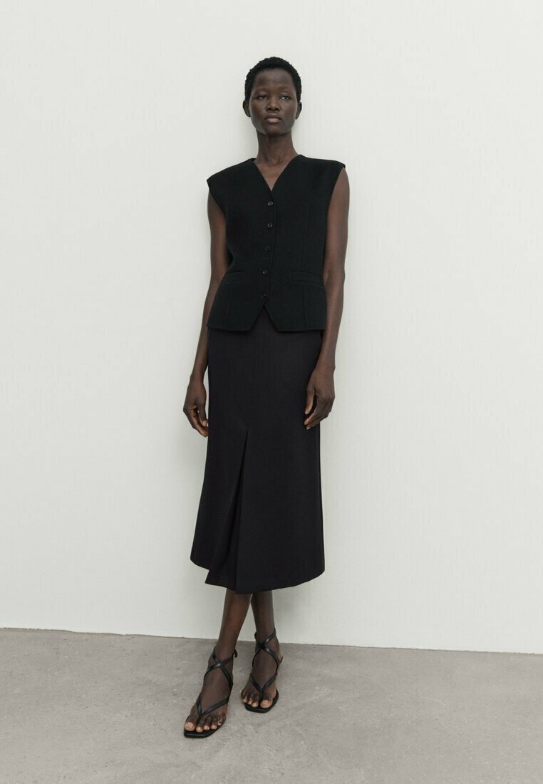 MIDI WITH SIDE BUCKLE - A-line skirt