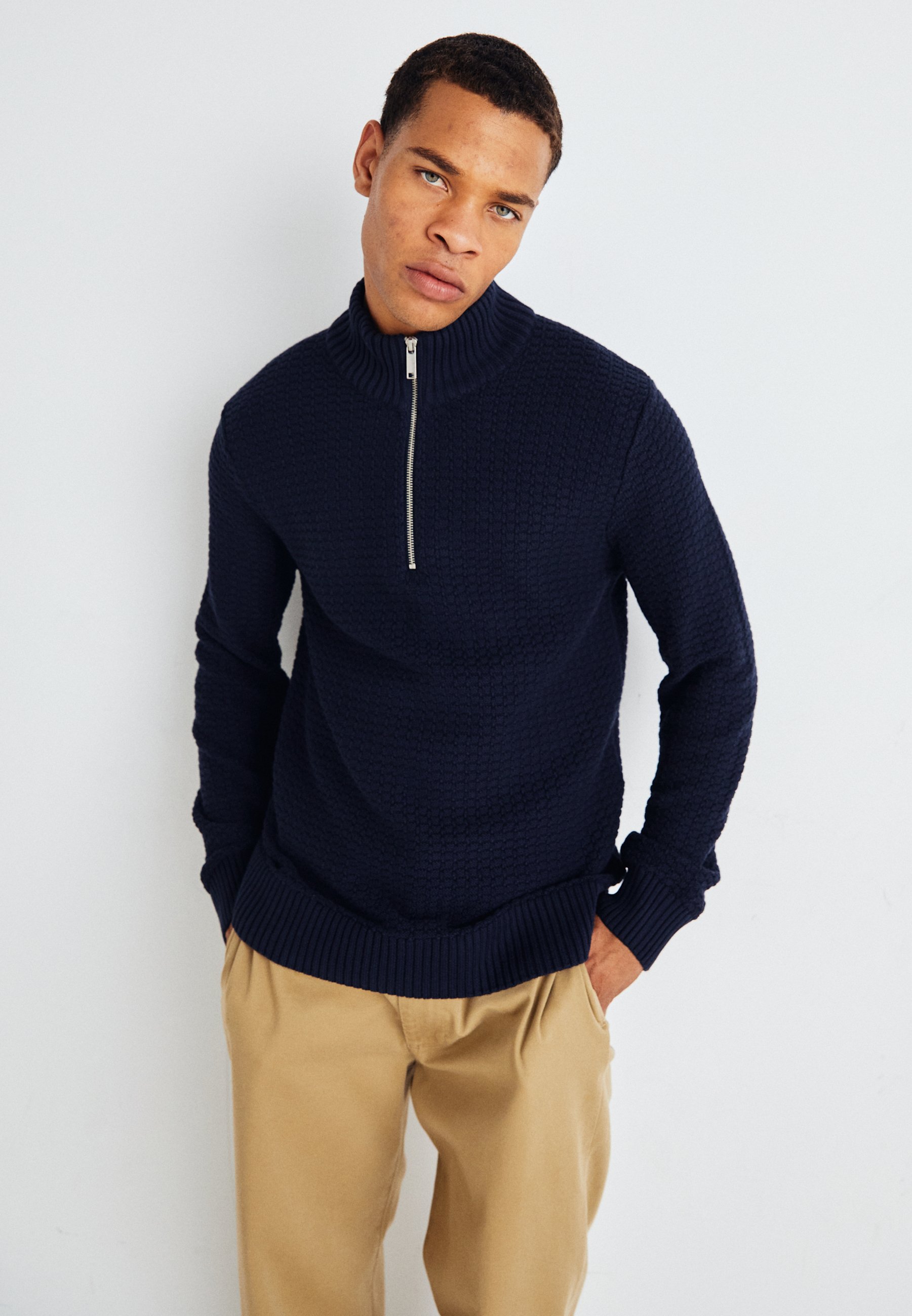 SLHTHIM STRUCTURE HALF ZIP - Jumper
