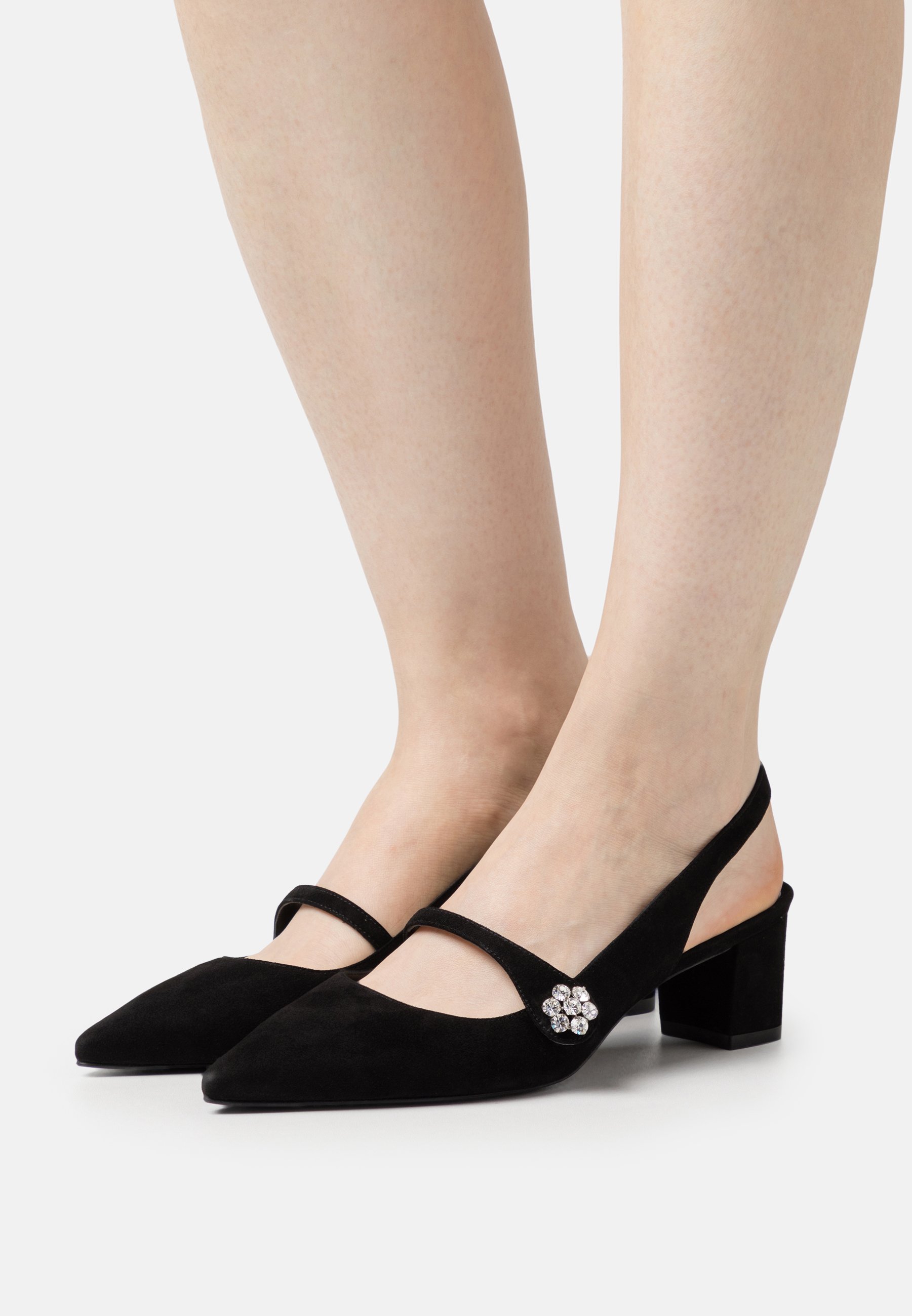 CRYSTAL FLEUR SLINGBACK - Classic heels