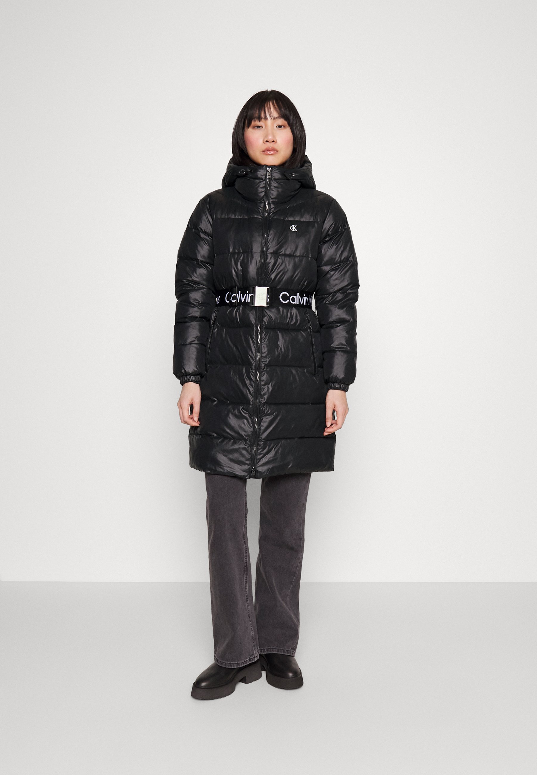 LW PADDED LONG FITTED JACKET - Classic coat