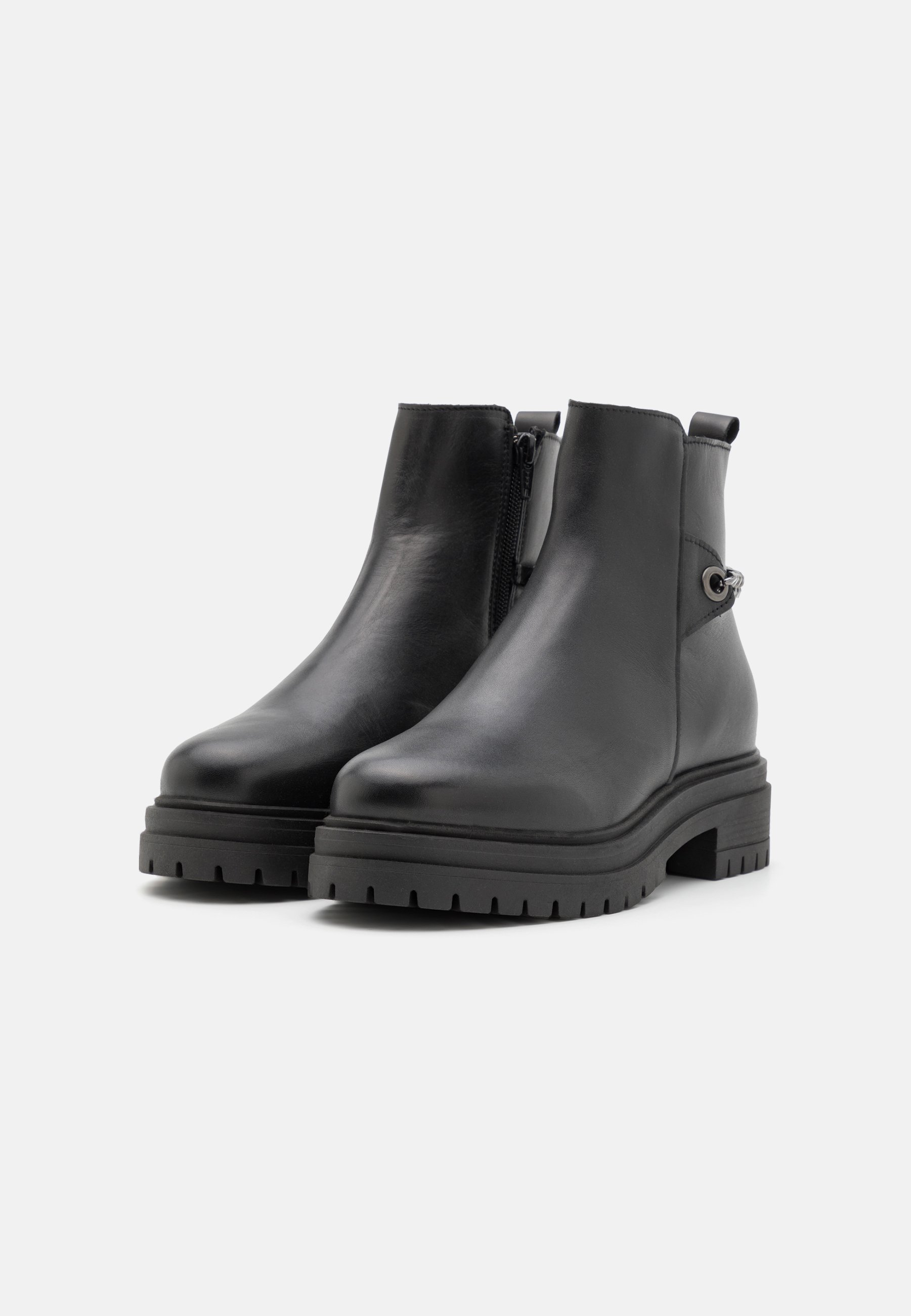 LEATHER - Platform ankle boots