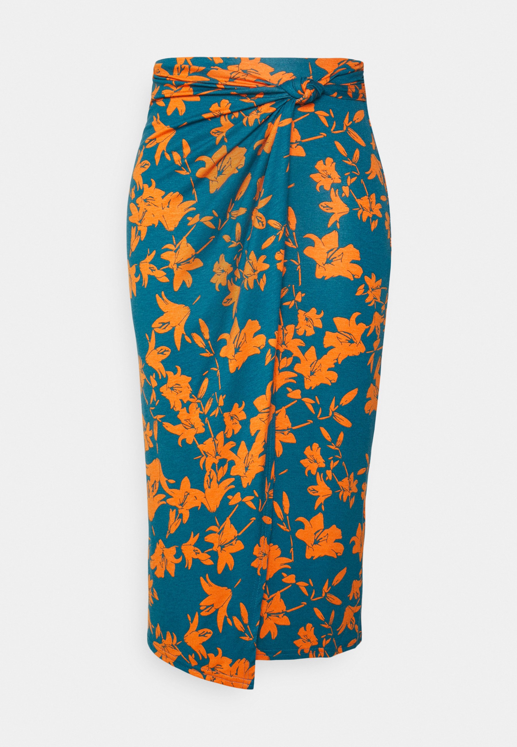 FRONT KNOT MIDI SKIRT - Pencil skirt