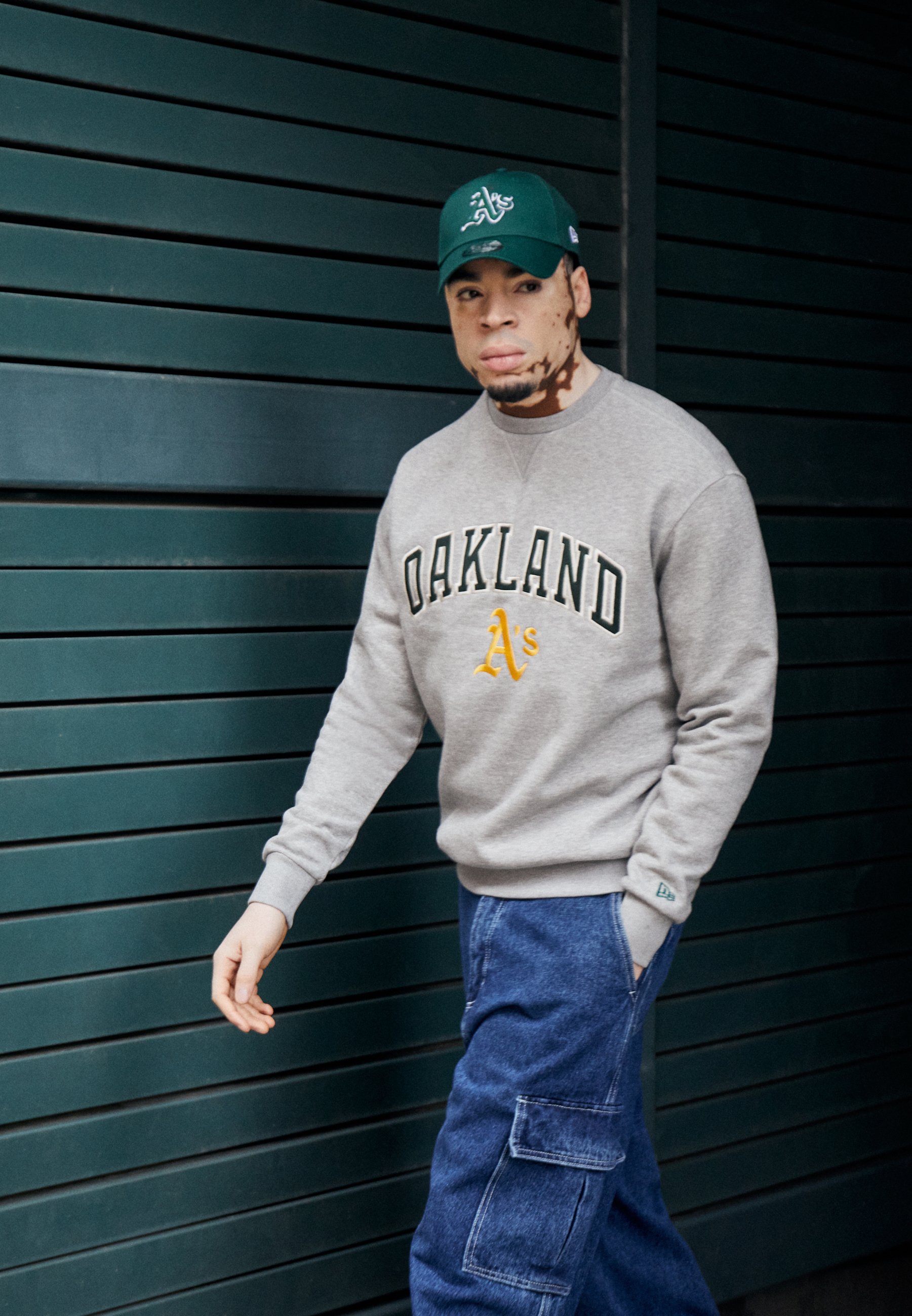 OAKLAND ATHLETICS LARGE LOGO CREW - Sweatshirt