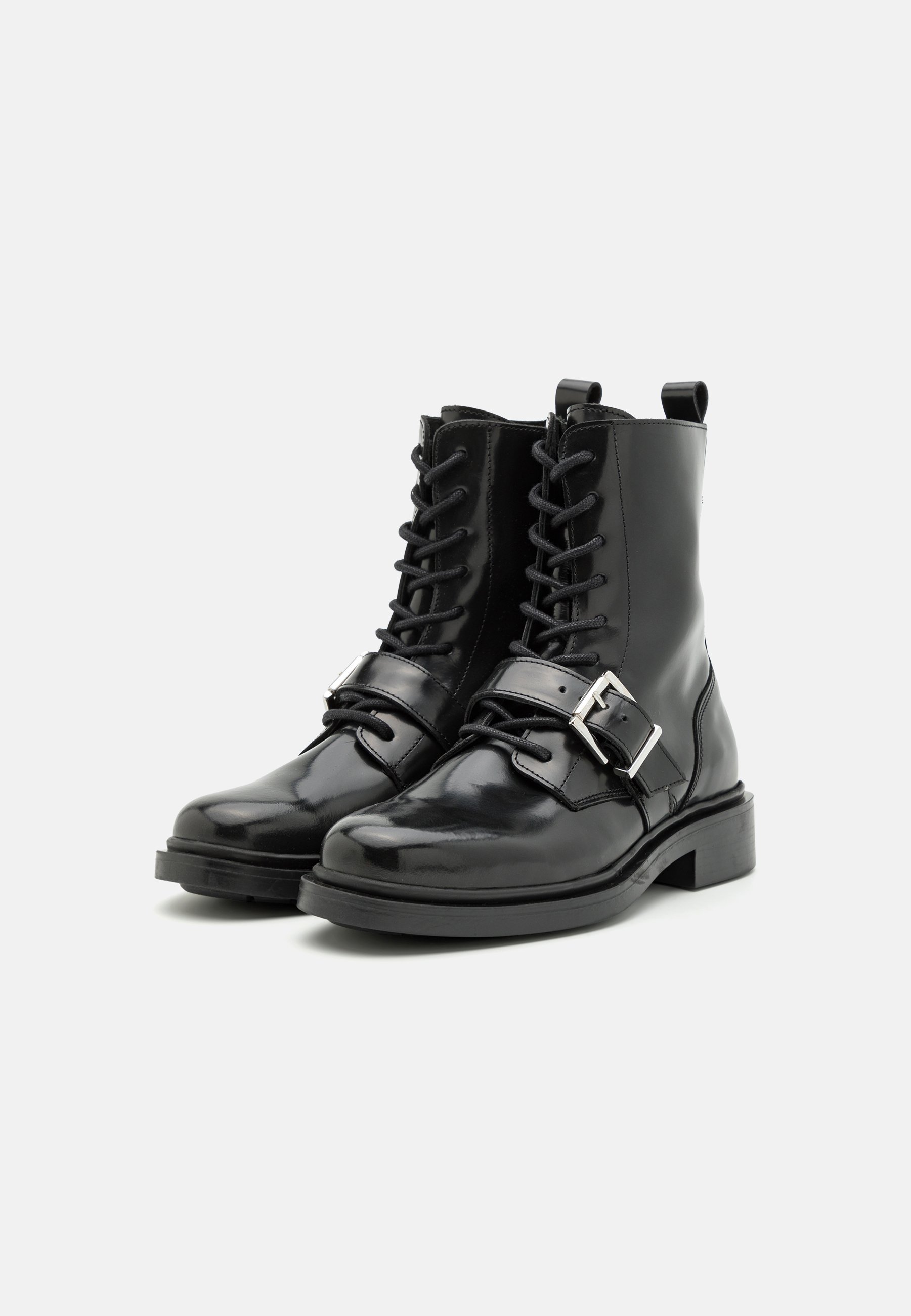 LEATHER- Lace-up ankle boots