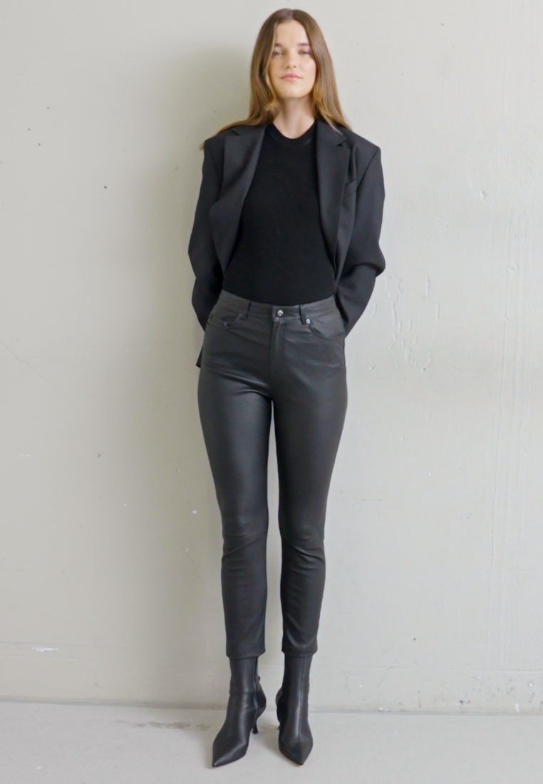 PANTALON - Leather trousers