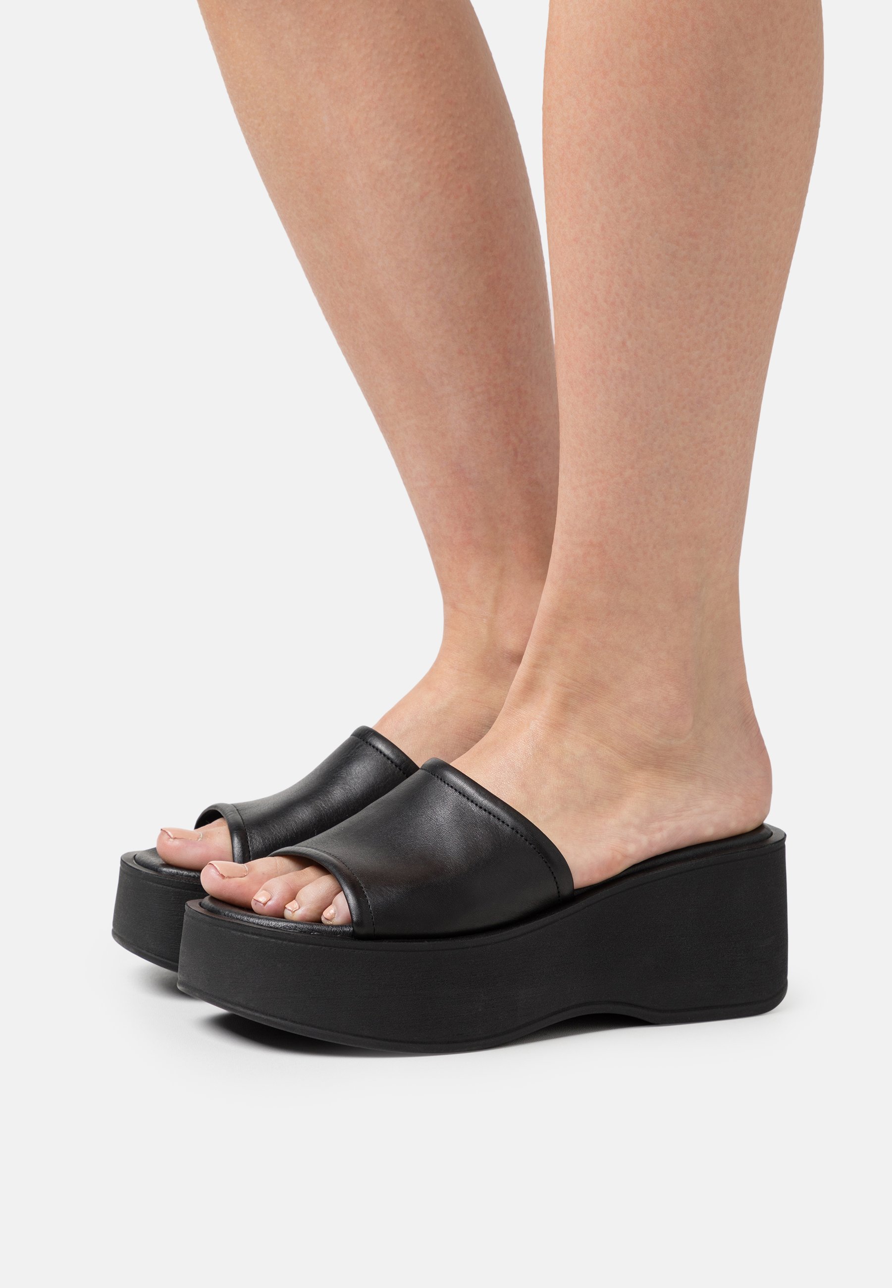 LEATHER - Heeled mules