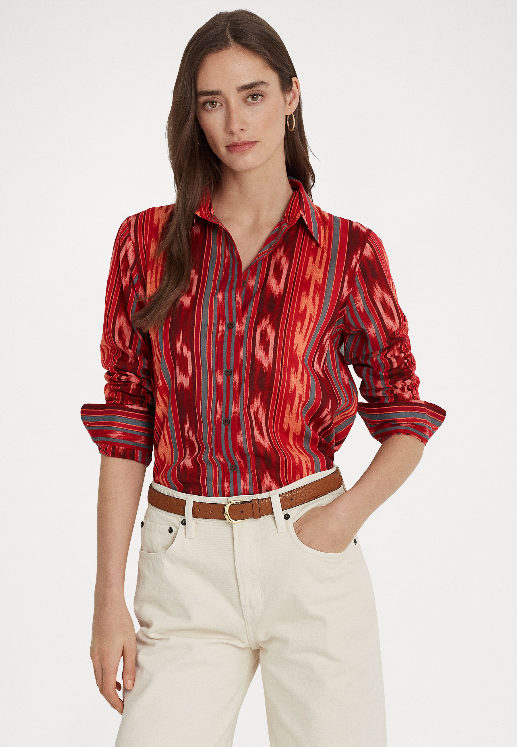JAMELKO LONG SLEEVE BUTTON FRONT SHIRT - Button-down blouse