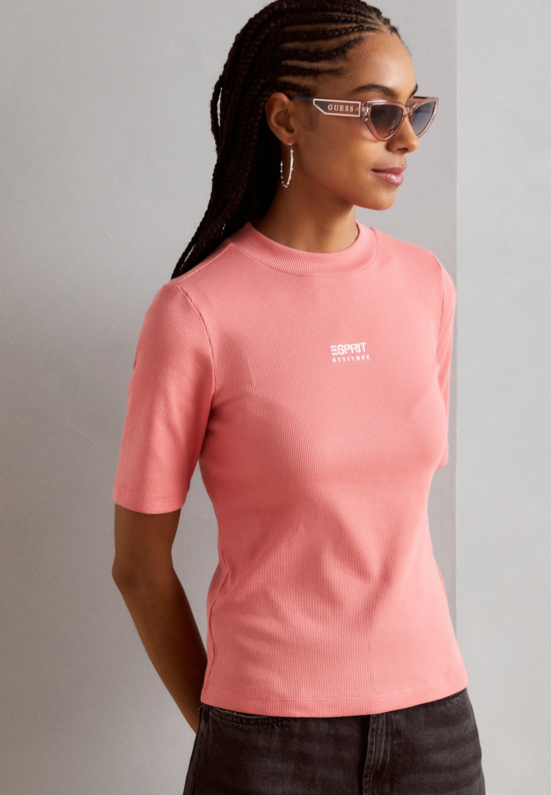 MOCK NECK - Print T-shirt