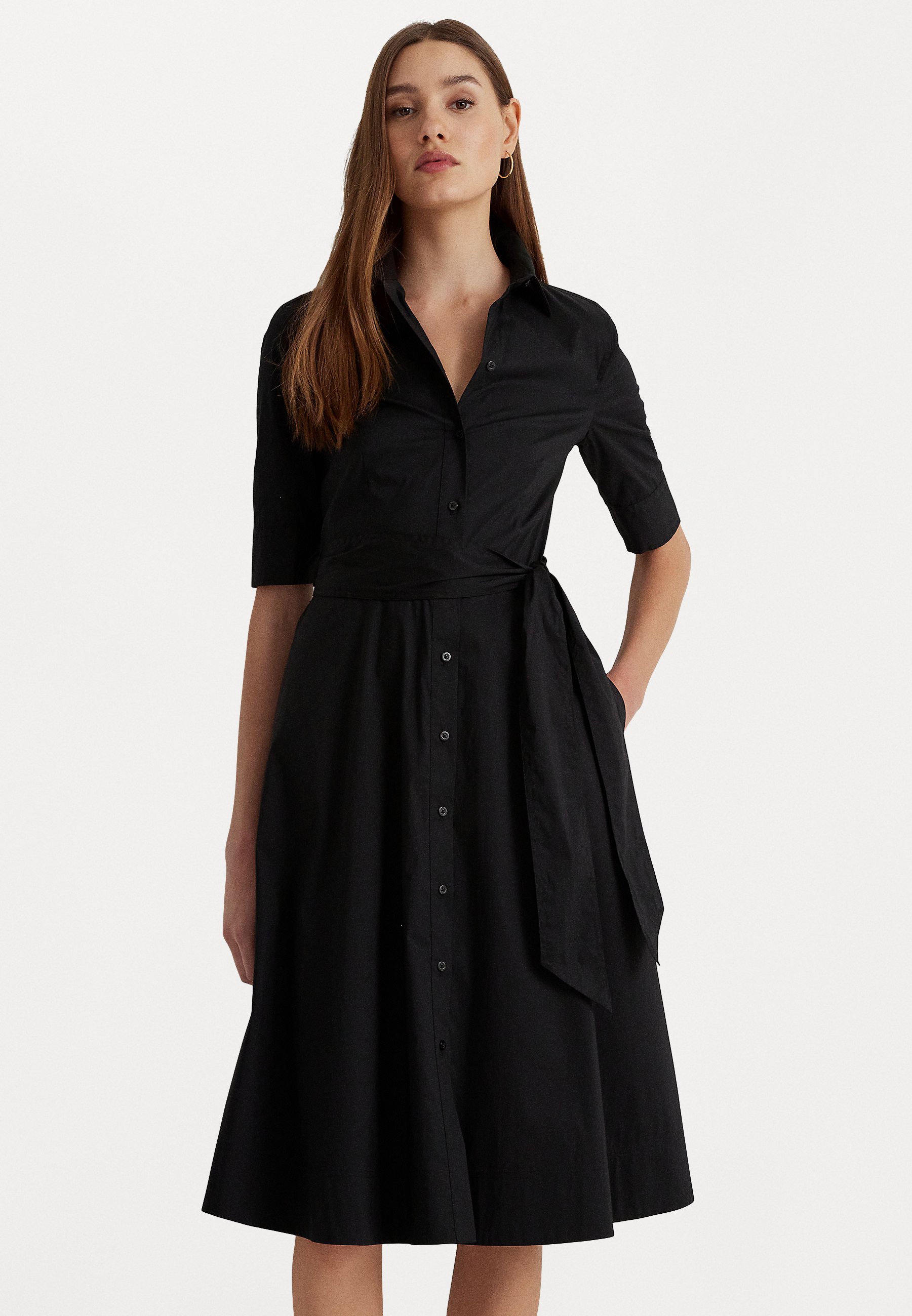 FINNBARR SHORT SLEEVE CASUAL DRESS - Shirt dress -black
