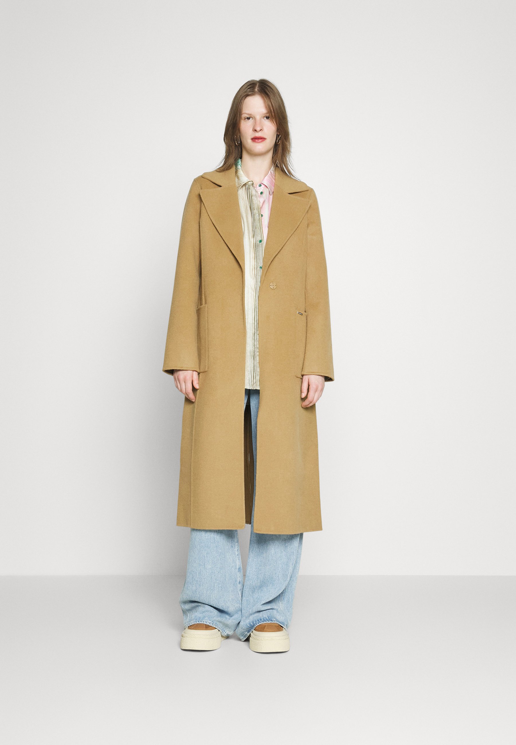 BELTED WRAP STYLE FACE COAT - Classic coat