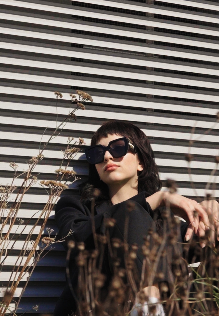 GG OVERSIZED SQUARE ACETATE SUNGLASSES - Sunglasses