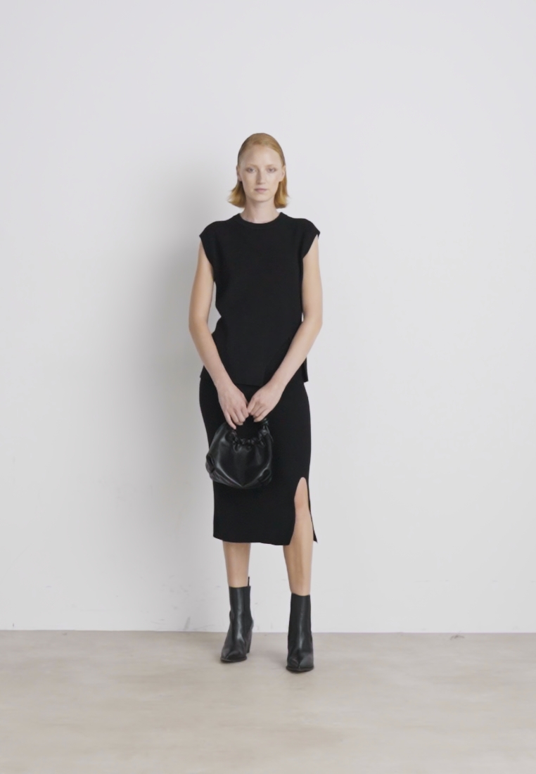 SPLIT FRONT TUBE SKIRT - Pencil skirt