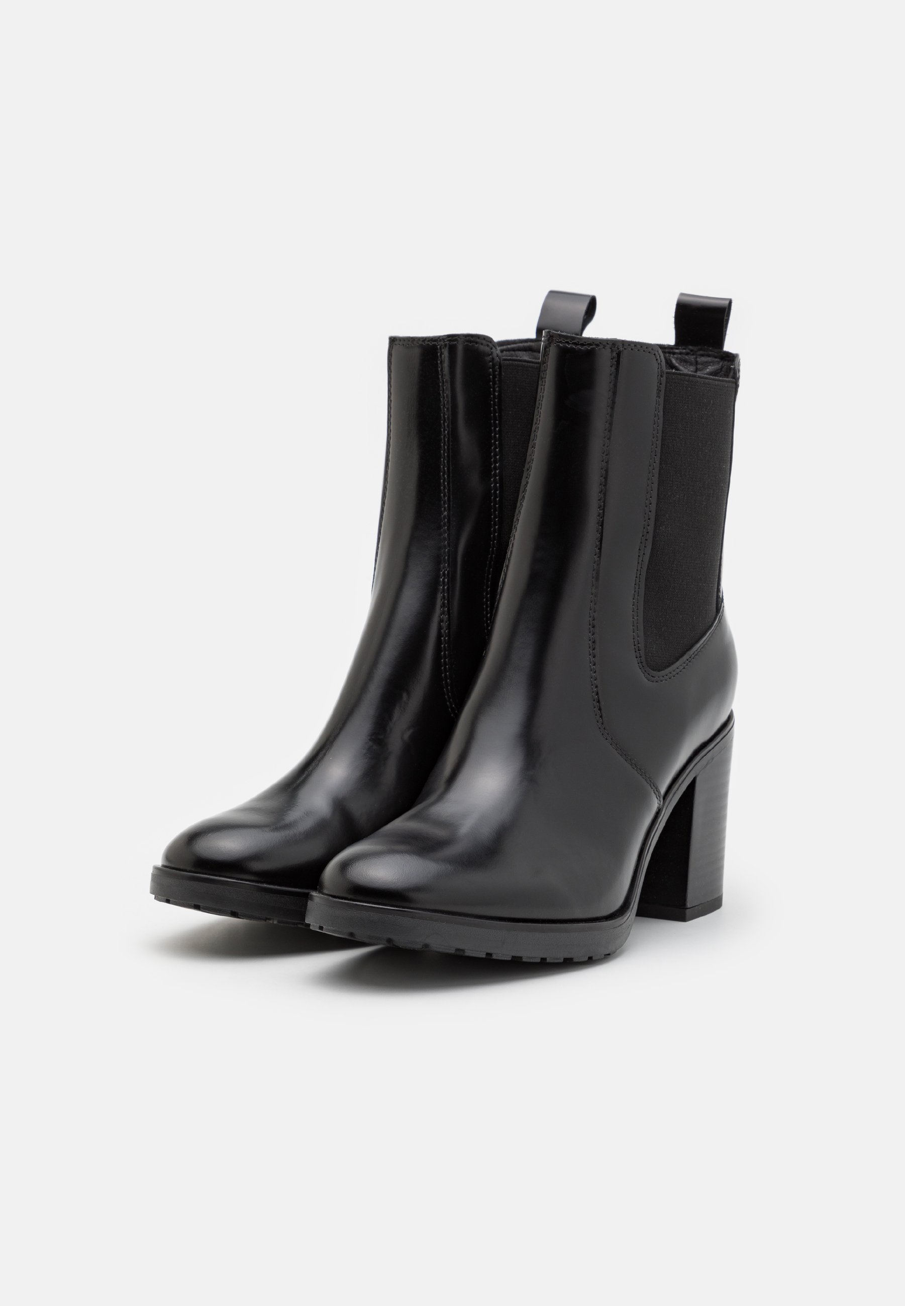 High heeled ankle boots