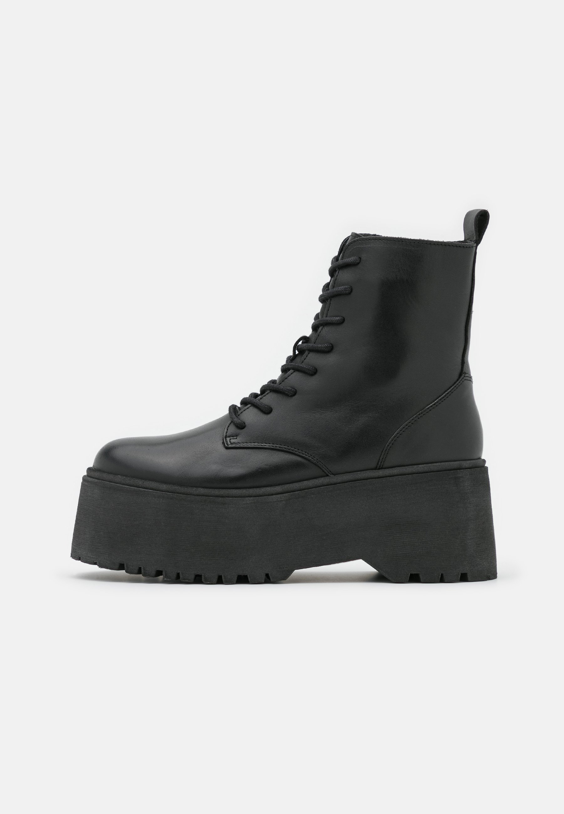LEATHER - Platform ankle boots