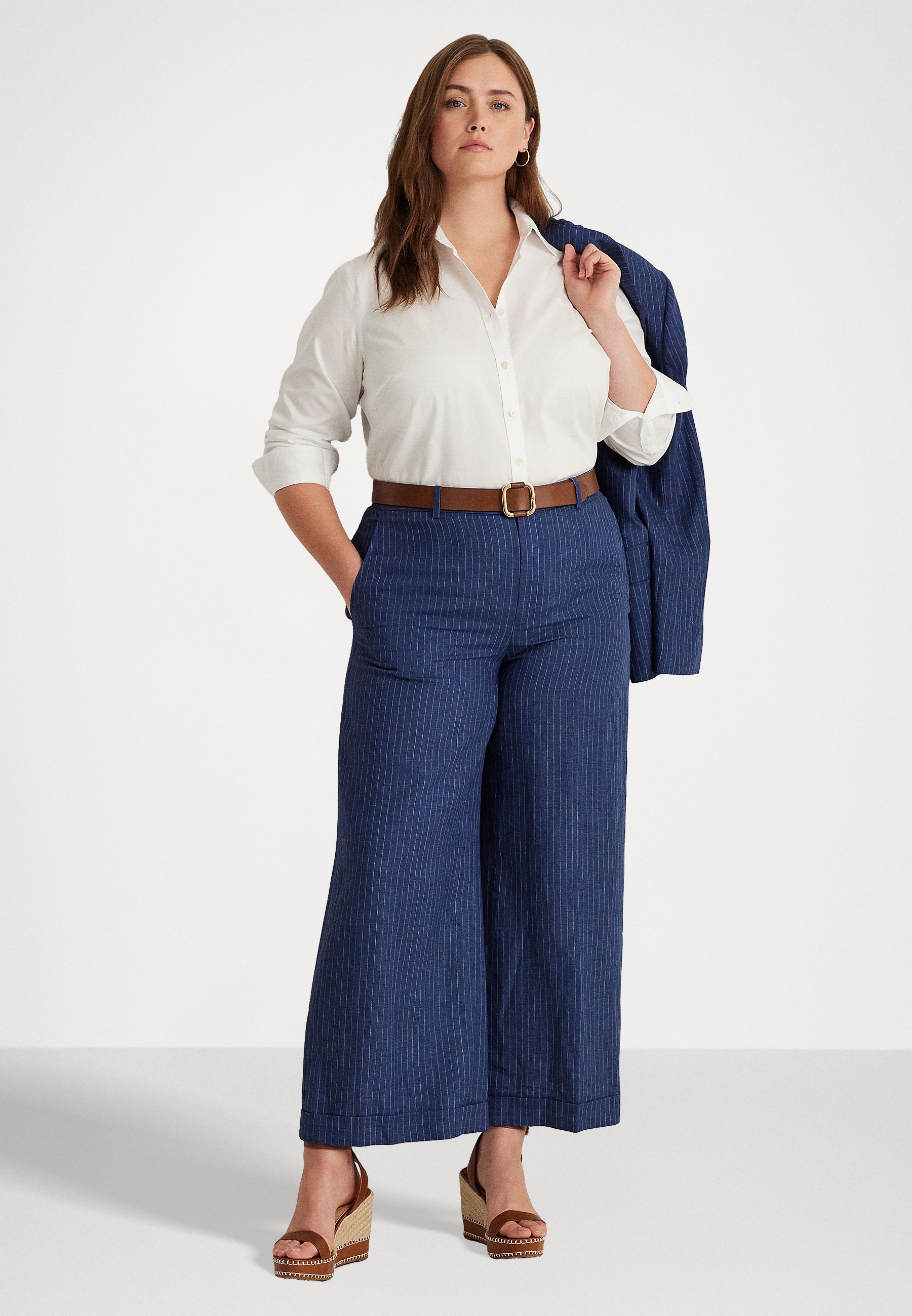 SENDON CROPPED FLAT FRONT - Trousers