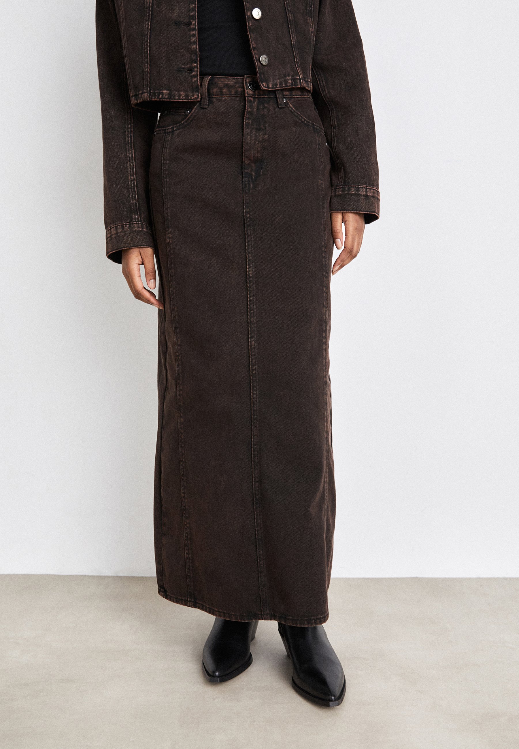 JAMILLA LONG SKIRT - Denim skirt