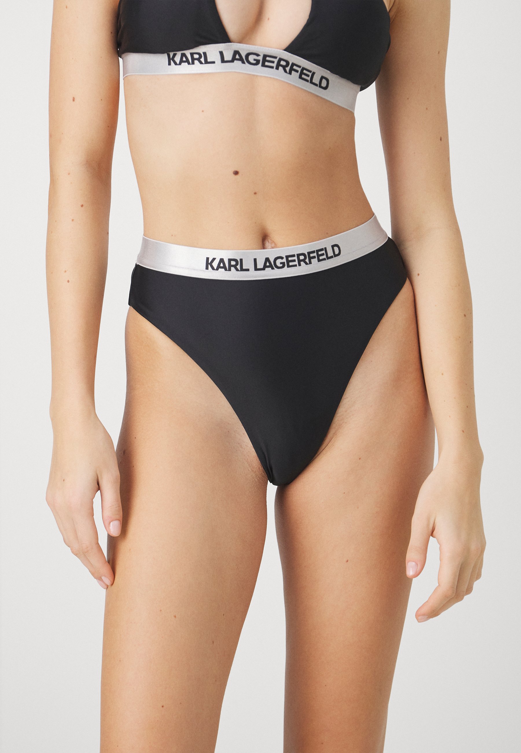 LOGO HIGH WAIST BOTTOMS - Bikini bottoms