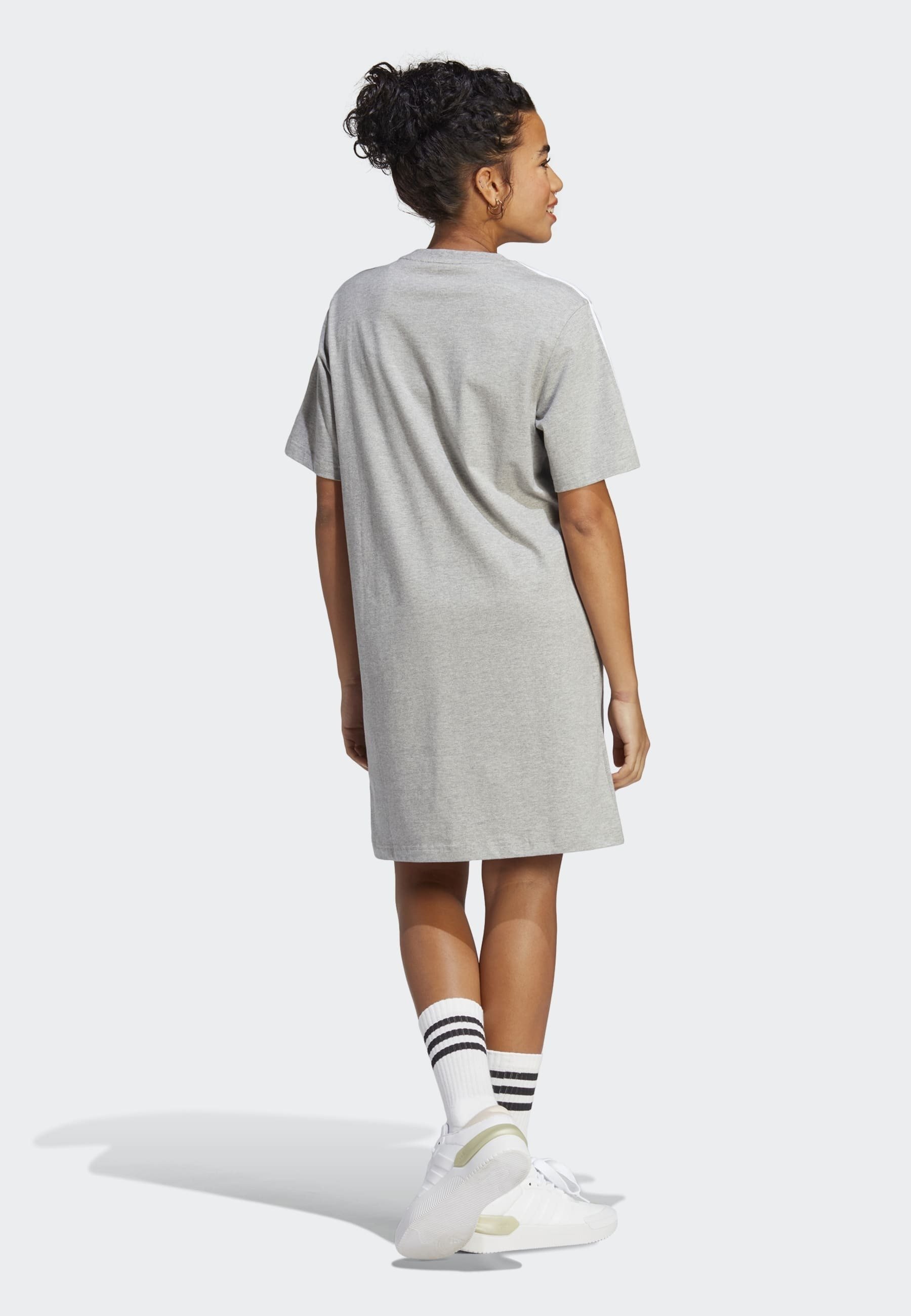 ESSENTIALS 3 STRIPESBOYFRIEND TEE DRESS - Jersey dress