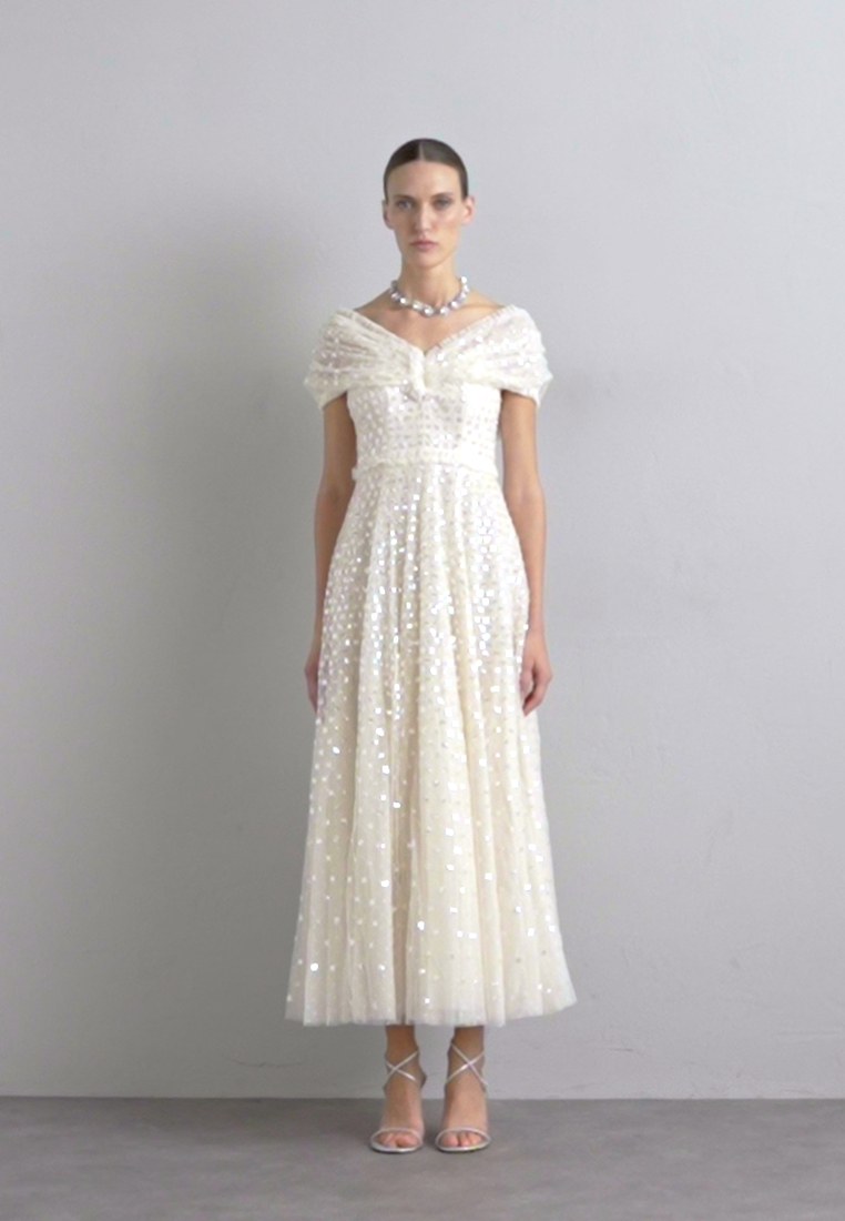 GRACE GLOSS OFF SHOULDER ANKLE GOWN - Occasion wear