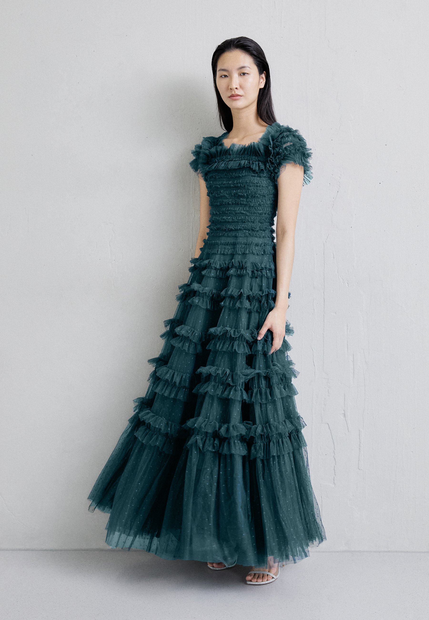 LISETTE RUFFLE OFF SHOULDER GOWN - Occasion wear