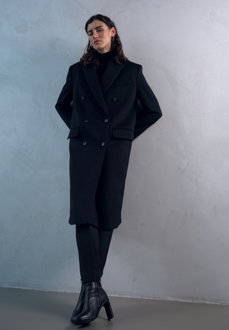 MELTON DOUBLE BREASTED COAT - Classic coat