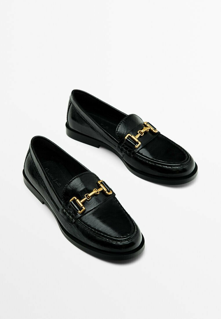 CREASED PATENT-FINISH LOAFERS WITH HORSEBIT 11532250 - Slip-ons