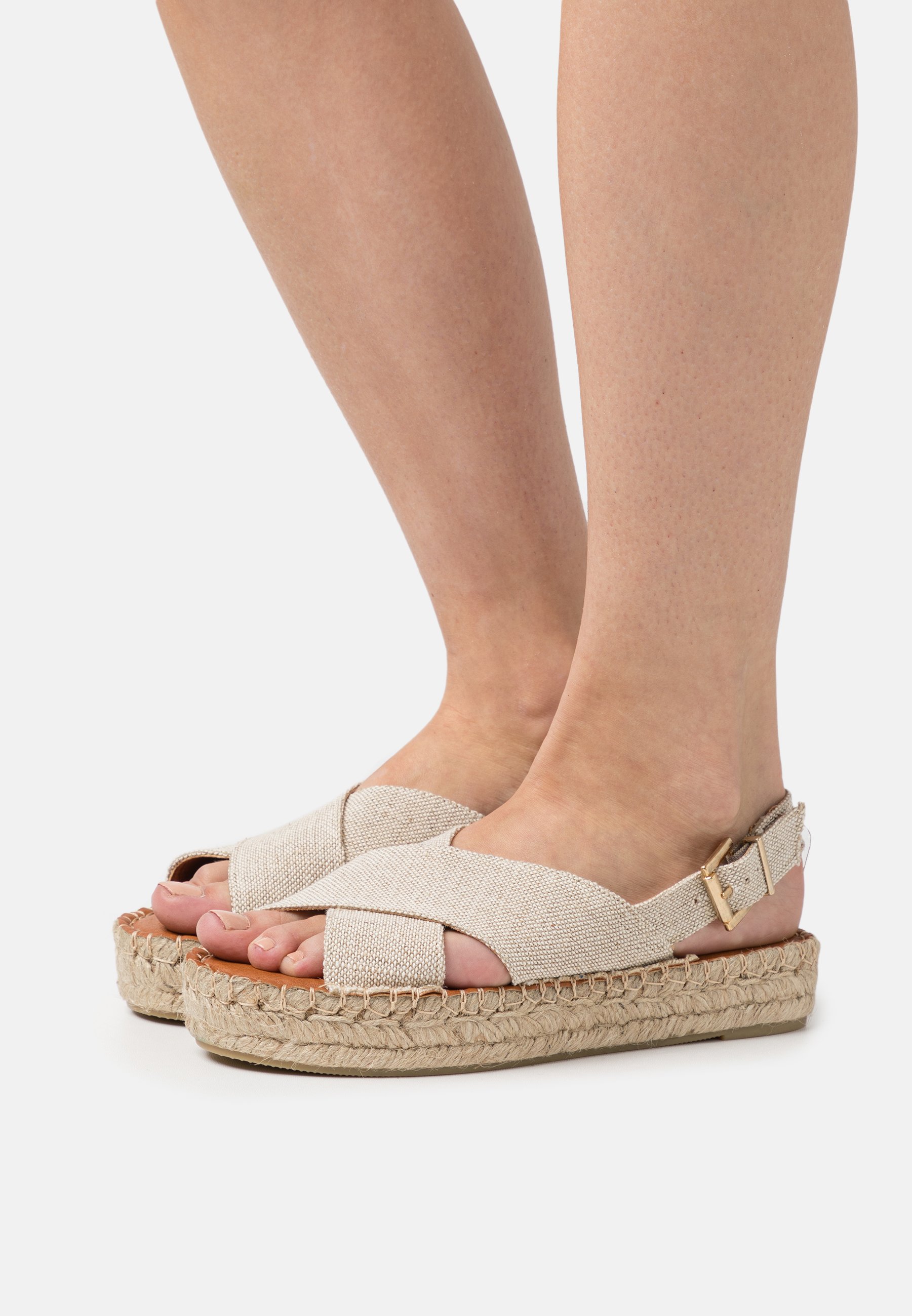 CROSSED PLATFORM BICOLOR - Platform sandals