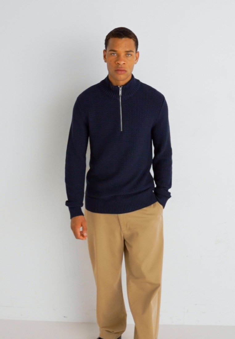 SLHTHIM STRUCTURE HALF ZIP - Jumper
