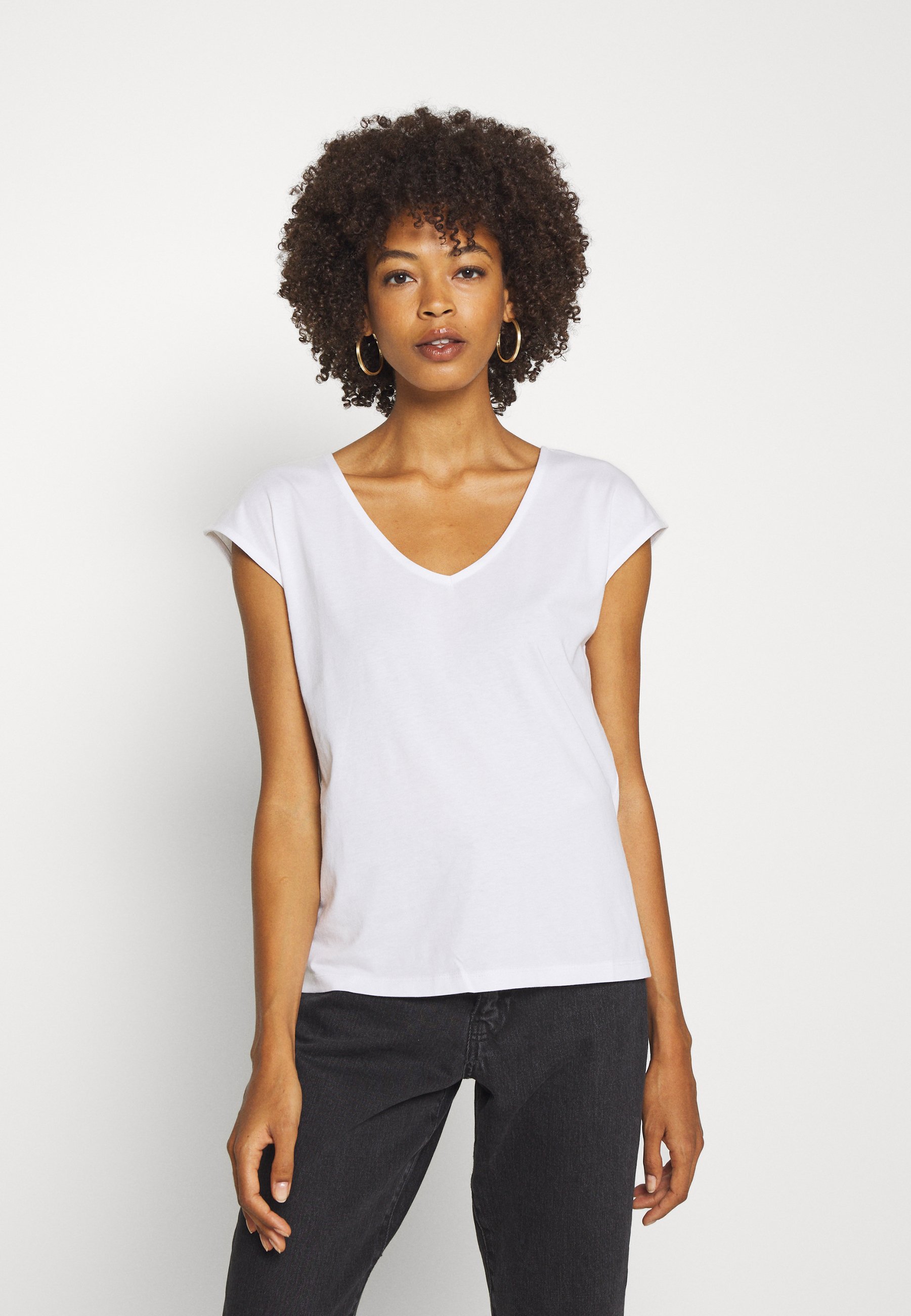 BASIC V NECK DROP SHOULDER 2 PACK- Basic T-shirt