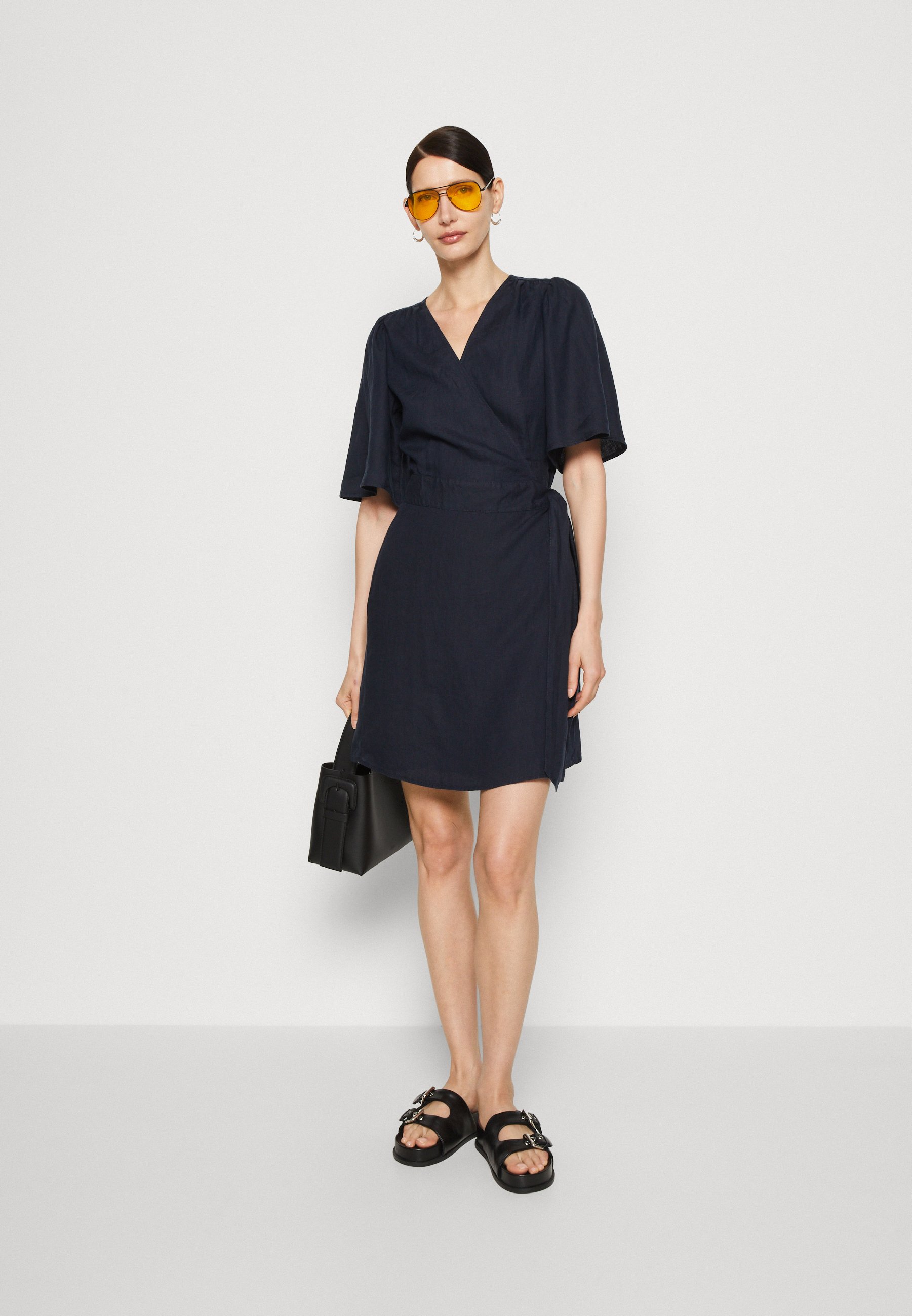 WRAP STYLE FLARED SLEEVE SHORT - Day dress