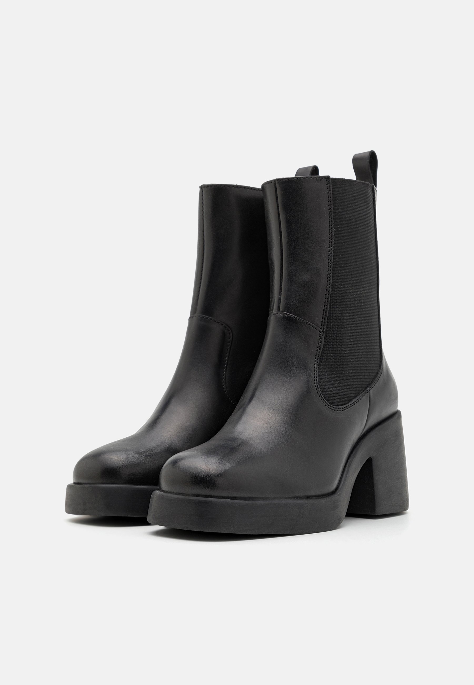 LEATHER - Platform ankle boots