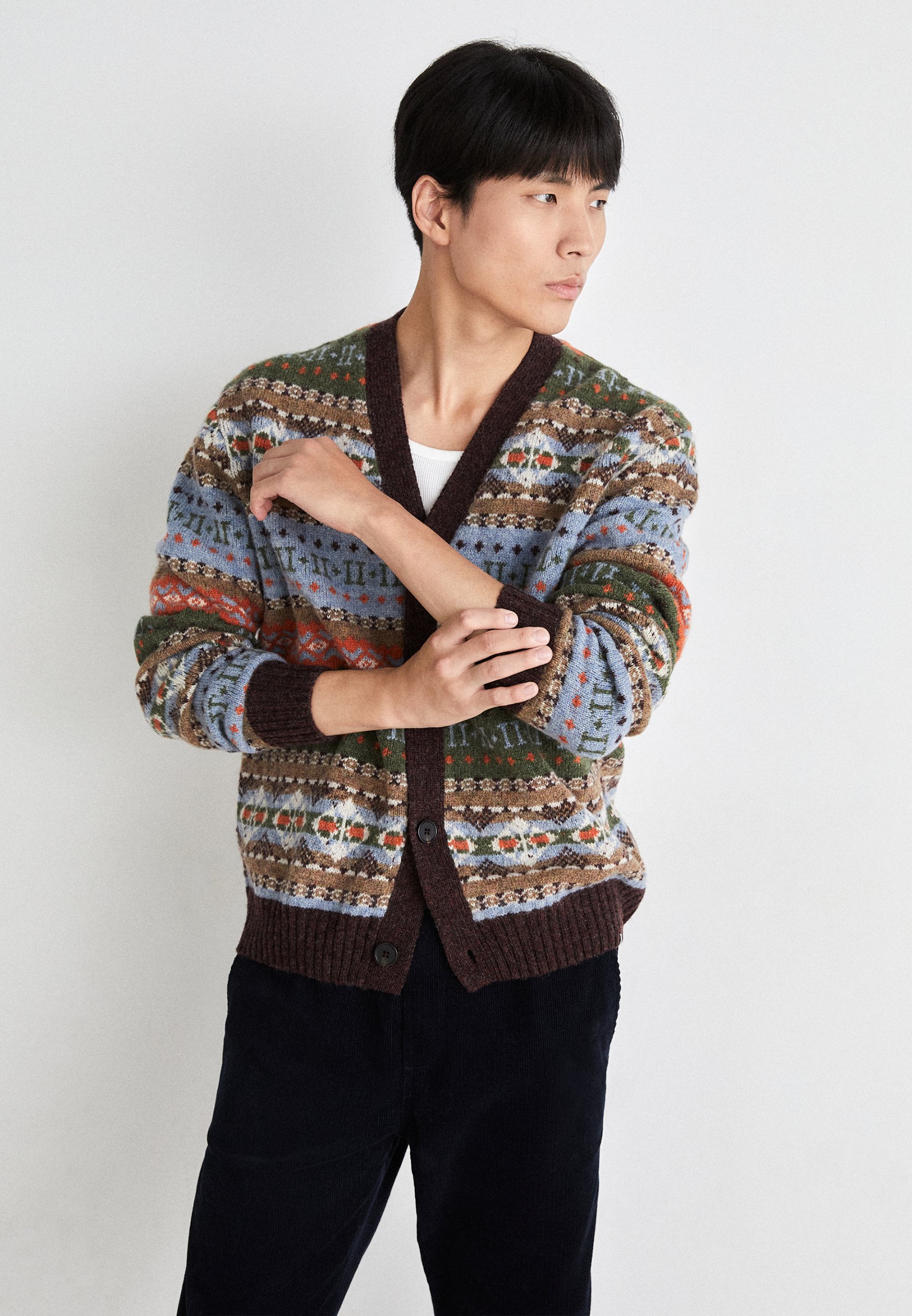 HORDUR FAIR ISLE CARDIGAN - Cardigan