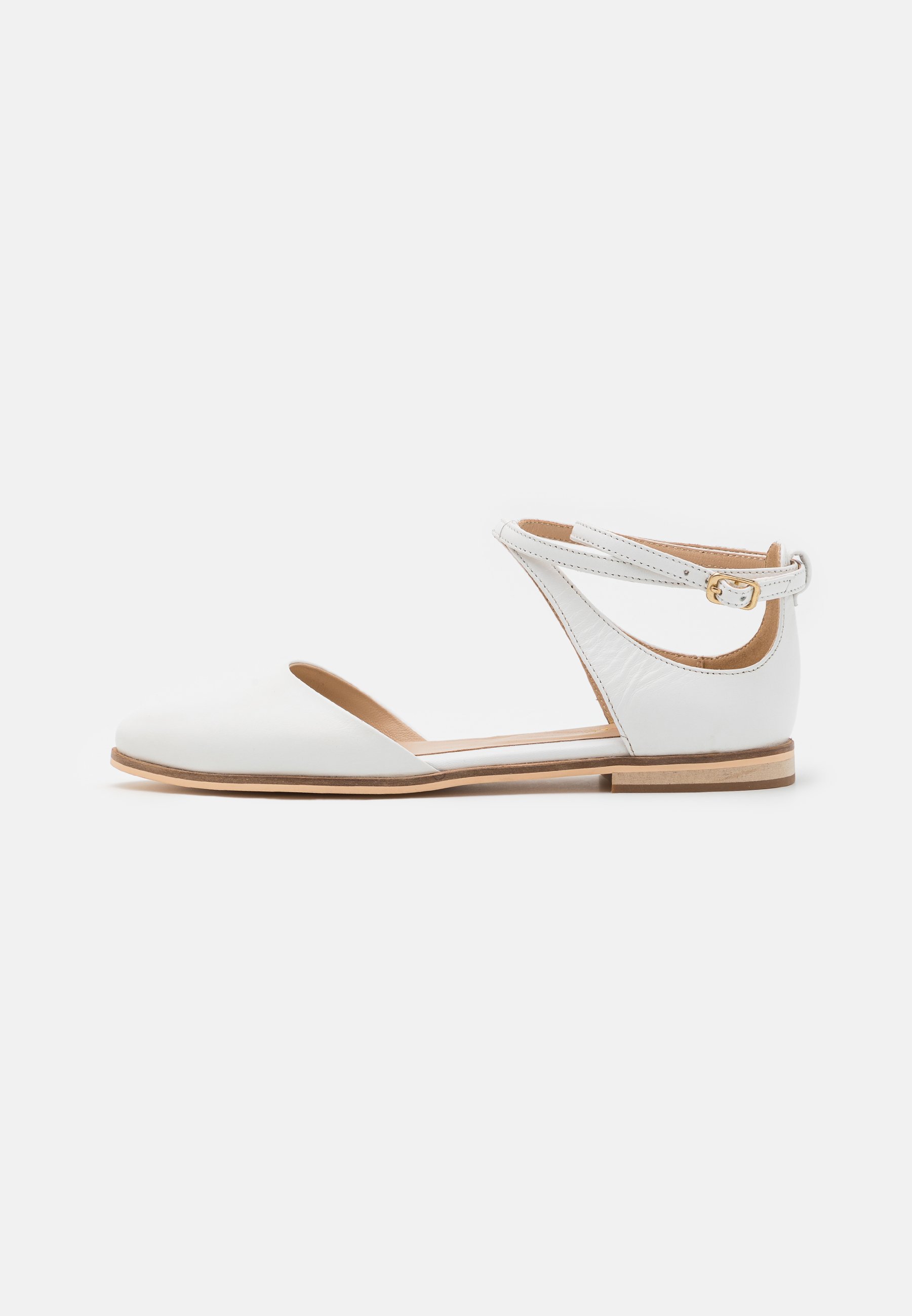 LEATHER- Ankle strap ballet pumps