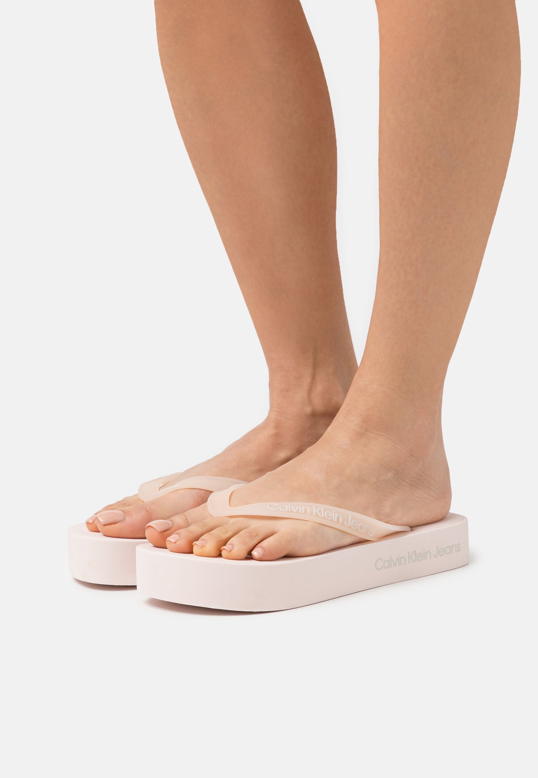 BEACH FLATFORM LOGO - T-bar sandals