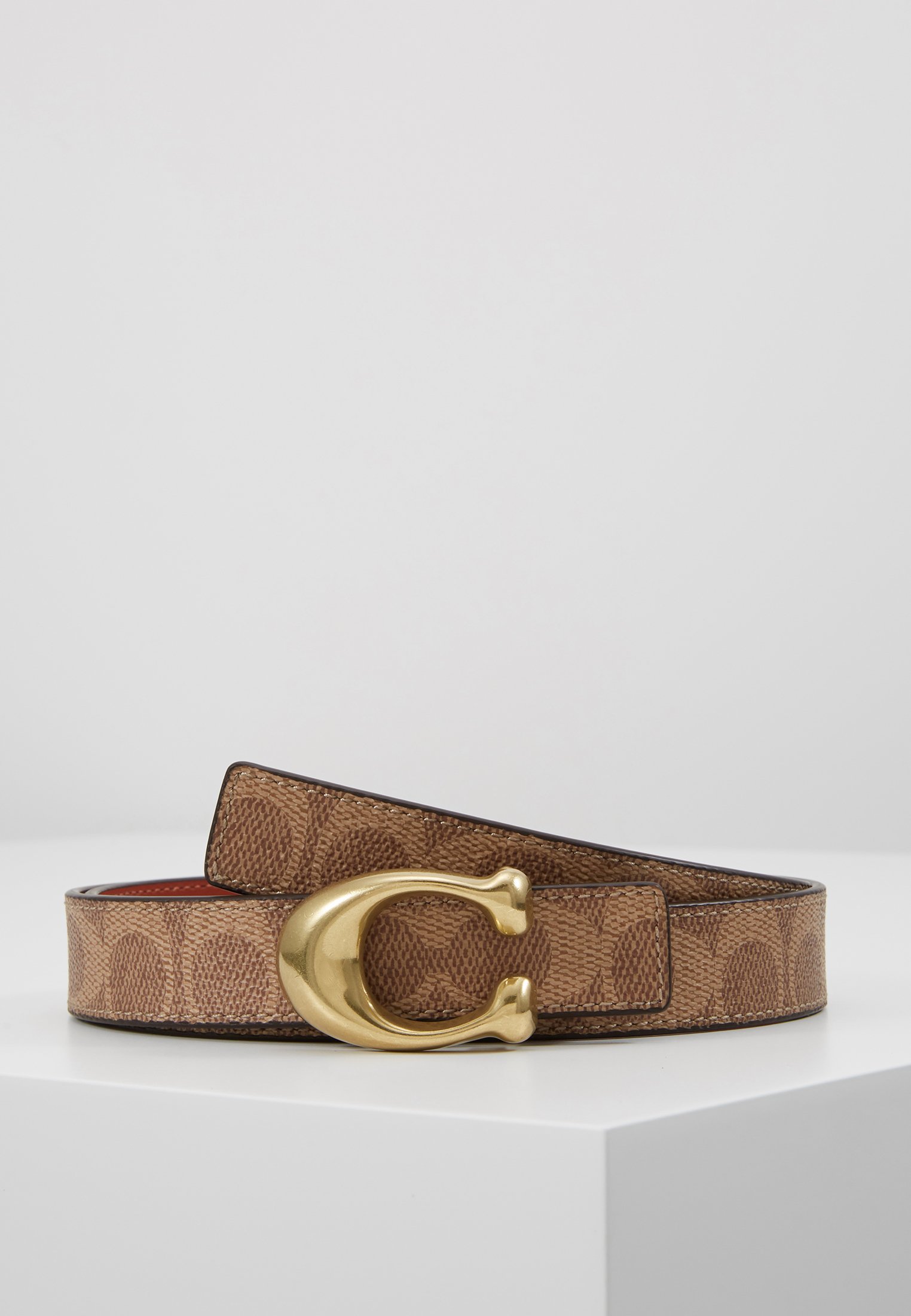 SCULPTED COATED REVERSIBLE SIGNATURE BELT - Belt
