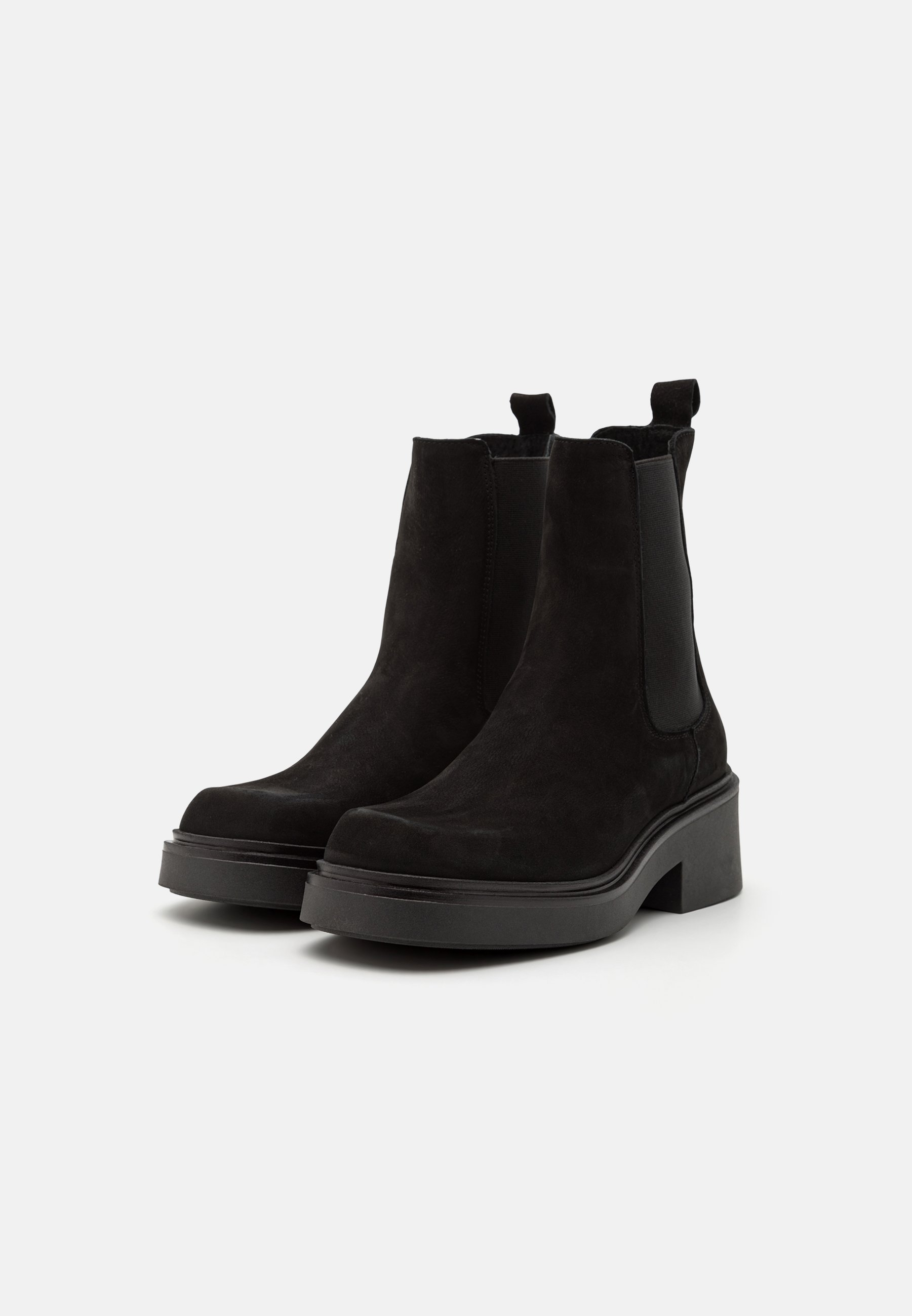LEATHER- Platform ankle boots