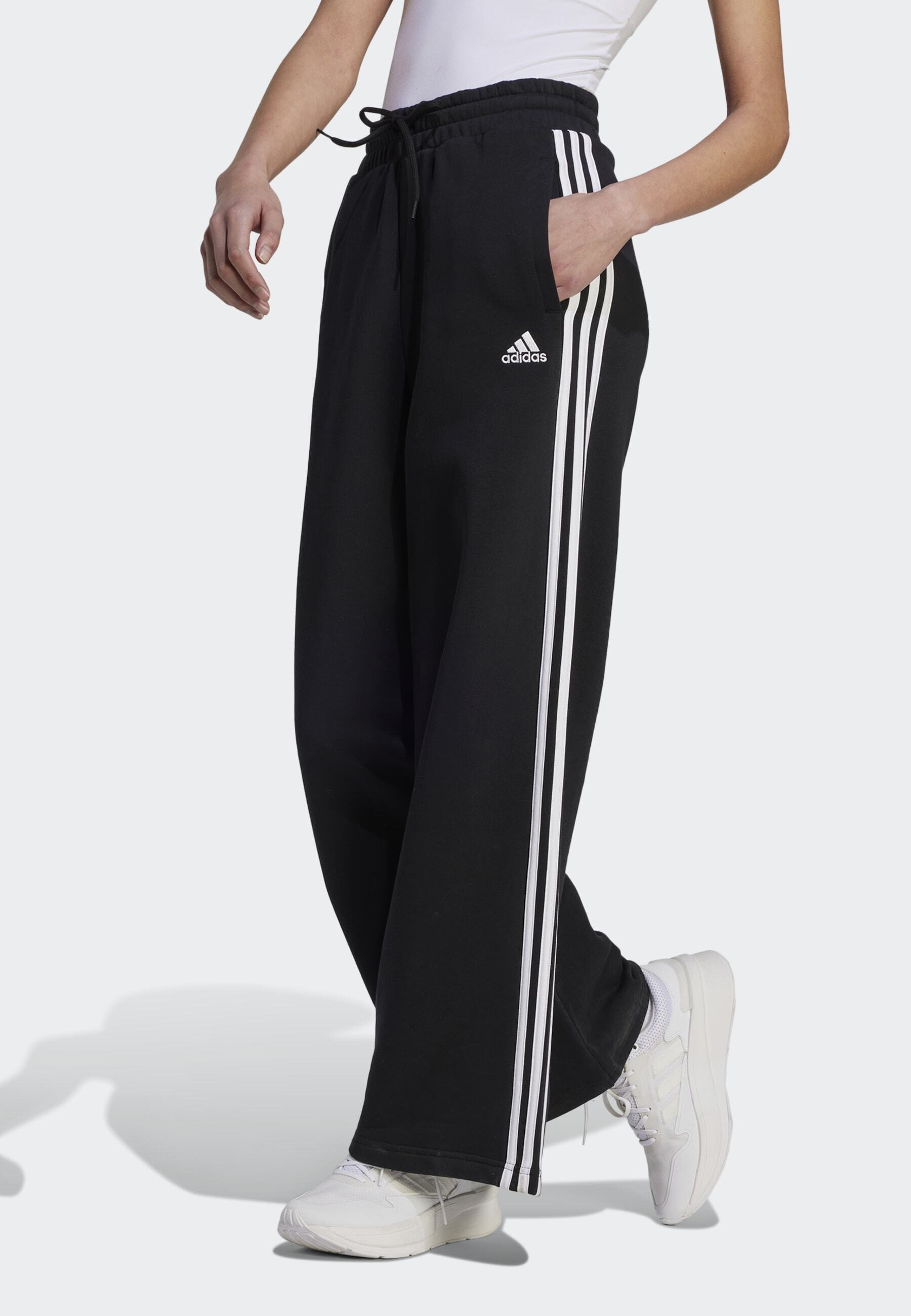 ESSENTIALS 3-STRIPES WIDE - Tracksuit bottoms