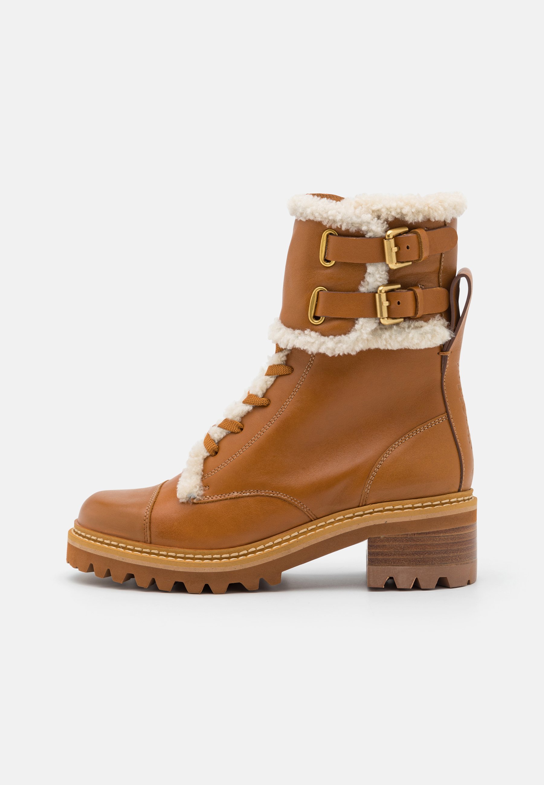 MALLORY LACE UP BOOTIE - Platform ankle boots