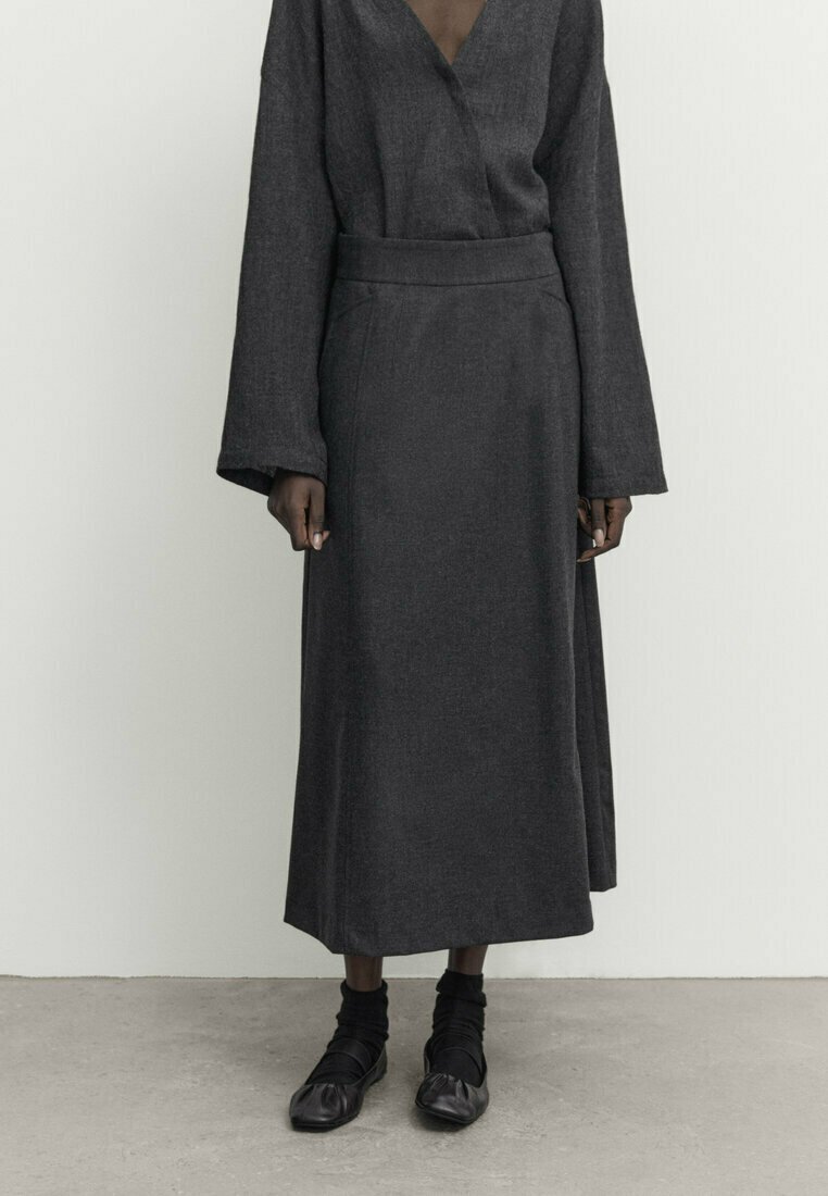 BLEND MIDI - A-line skirt