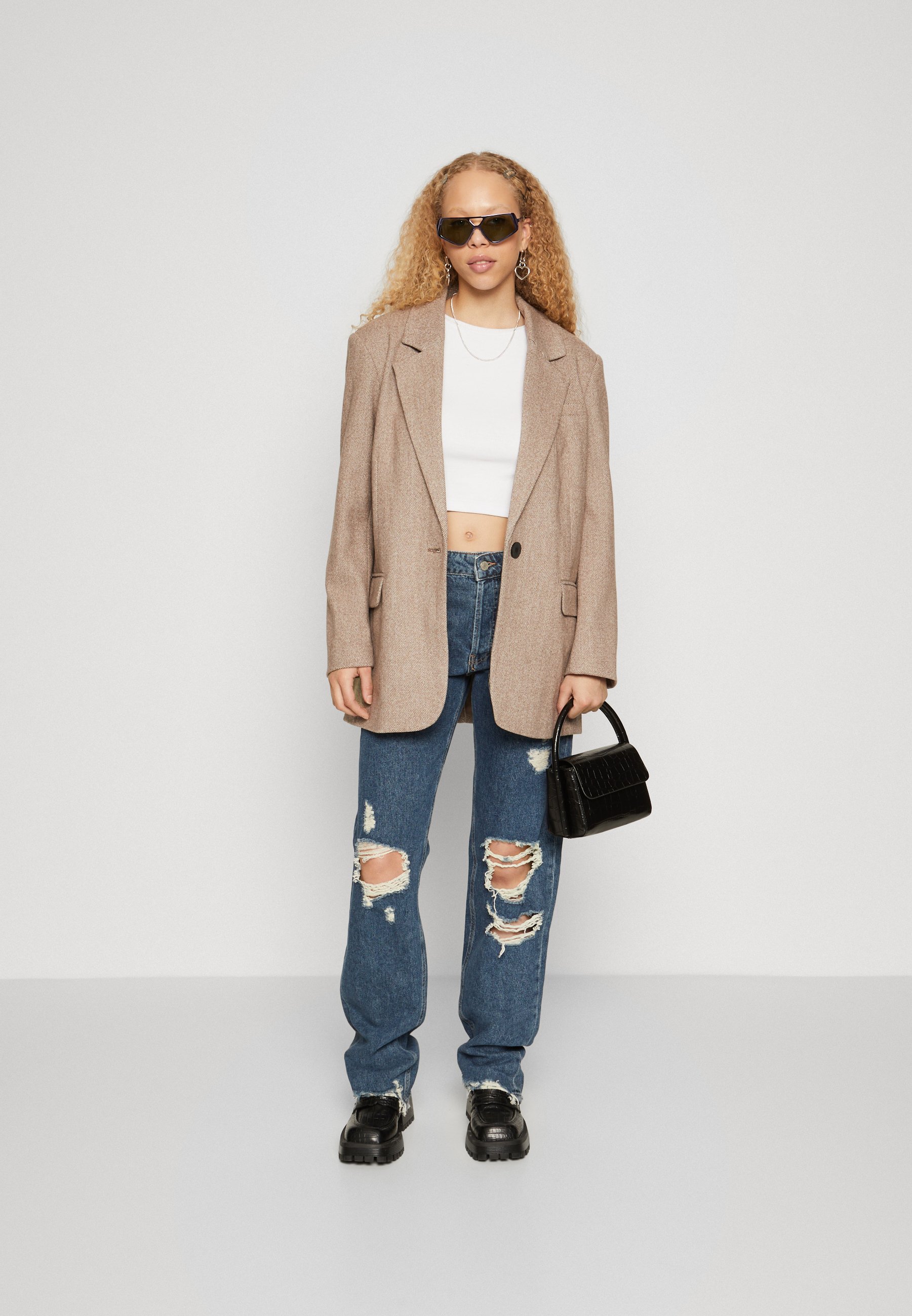 ONLNUNA HERRINGBONE - Short coat