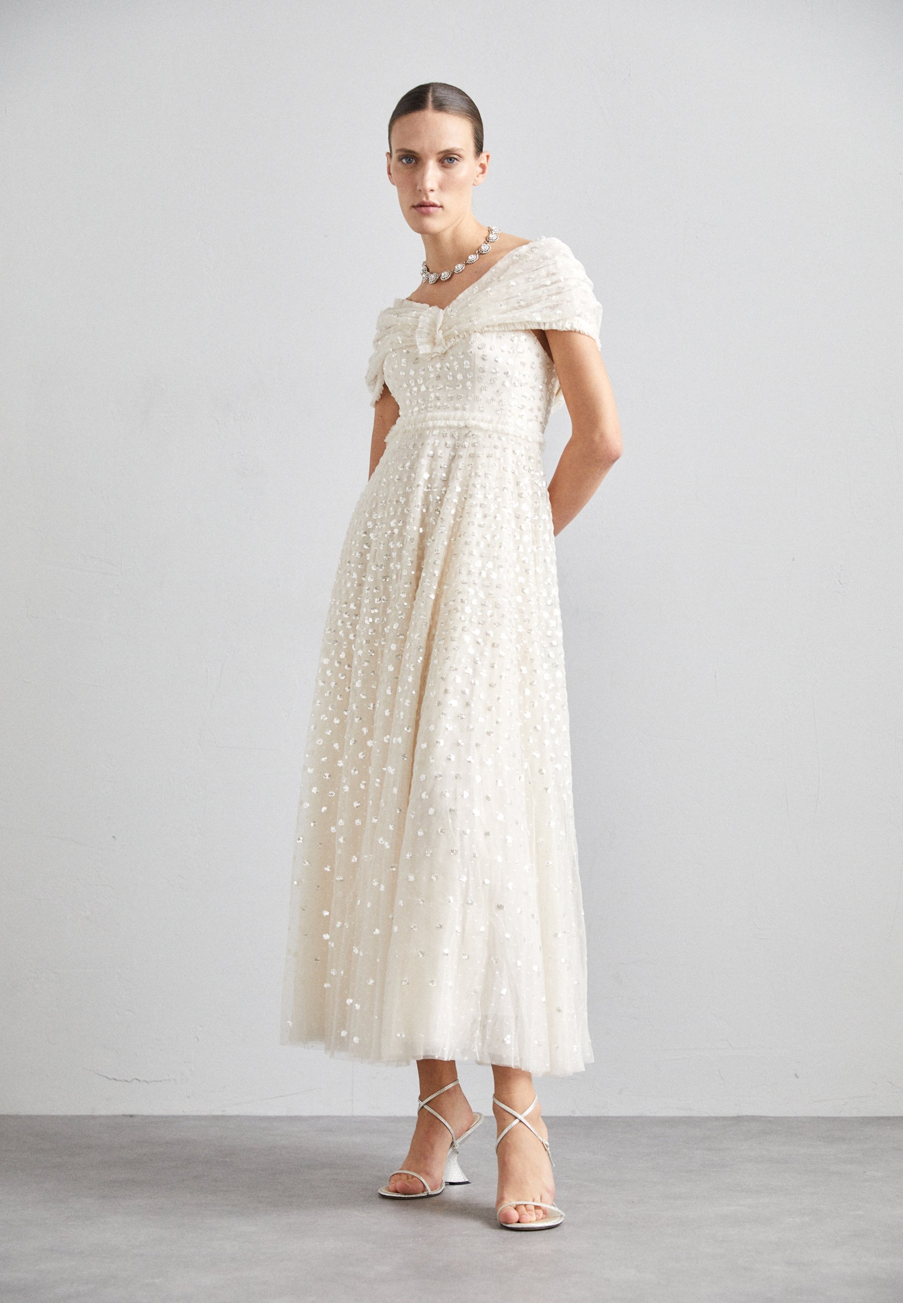 GRACE GLOSS OFF SHOULDER ANKLE GOWN - Occasion wear