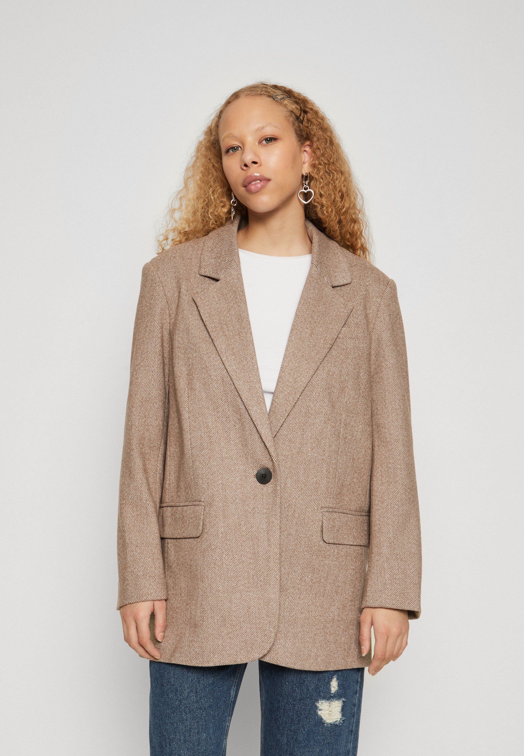 ONLNUNA HERRINGBONE - Short coat