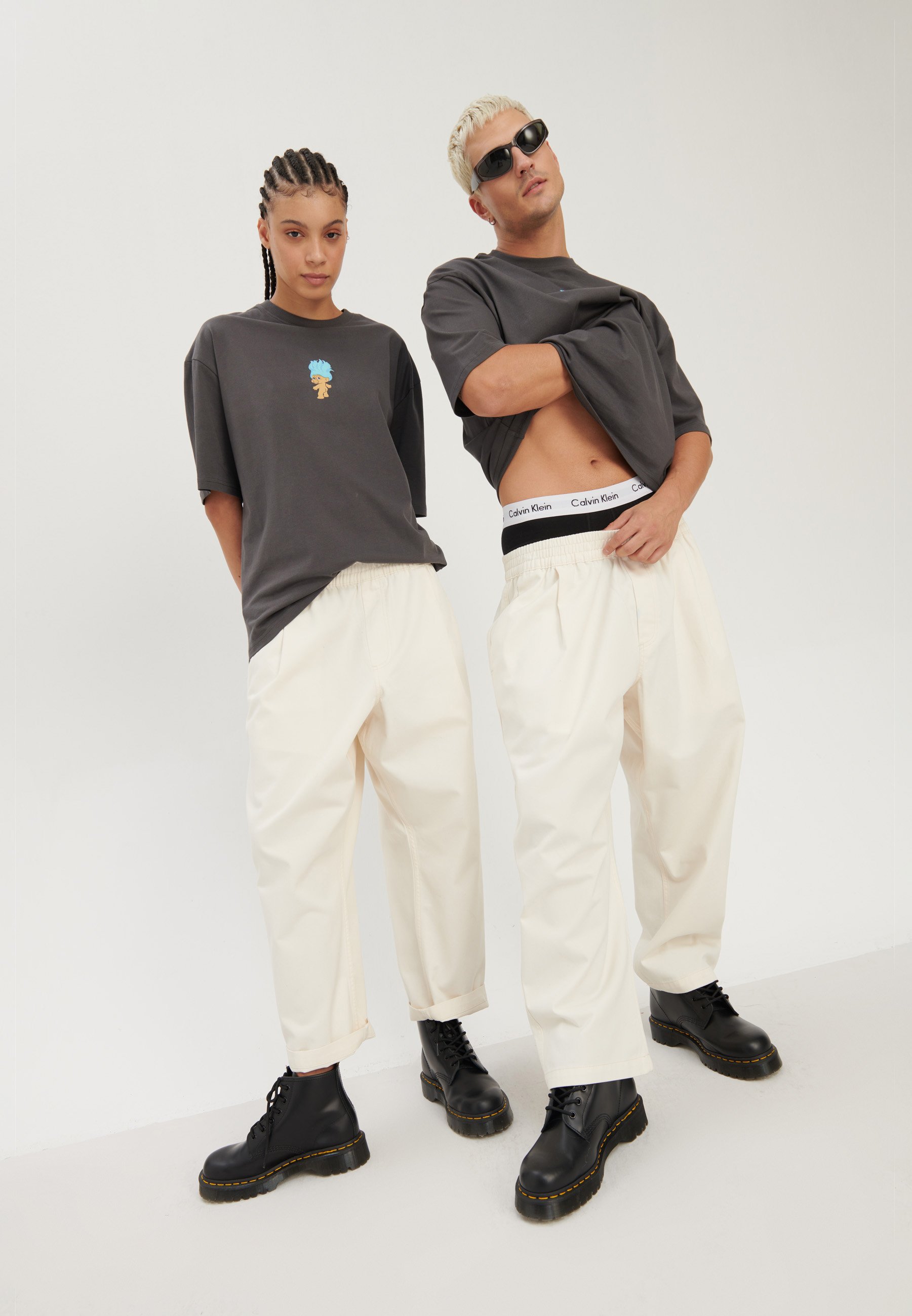 PANT BO TROUSERS ELASTIC WAIST LOOSE FIT UNISEX - Trousers