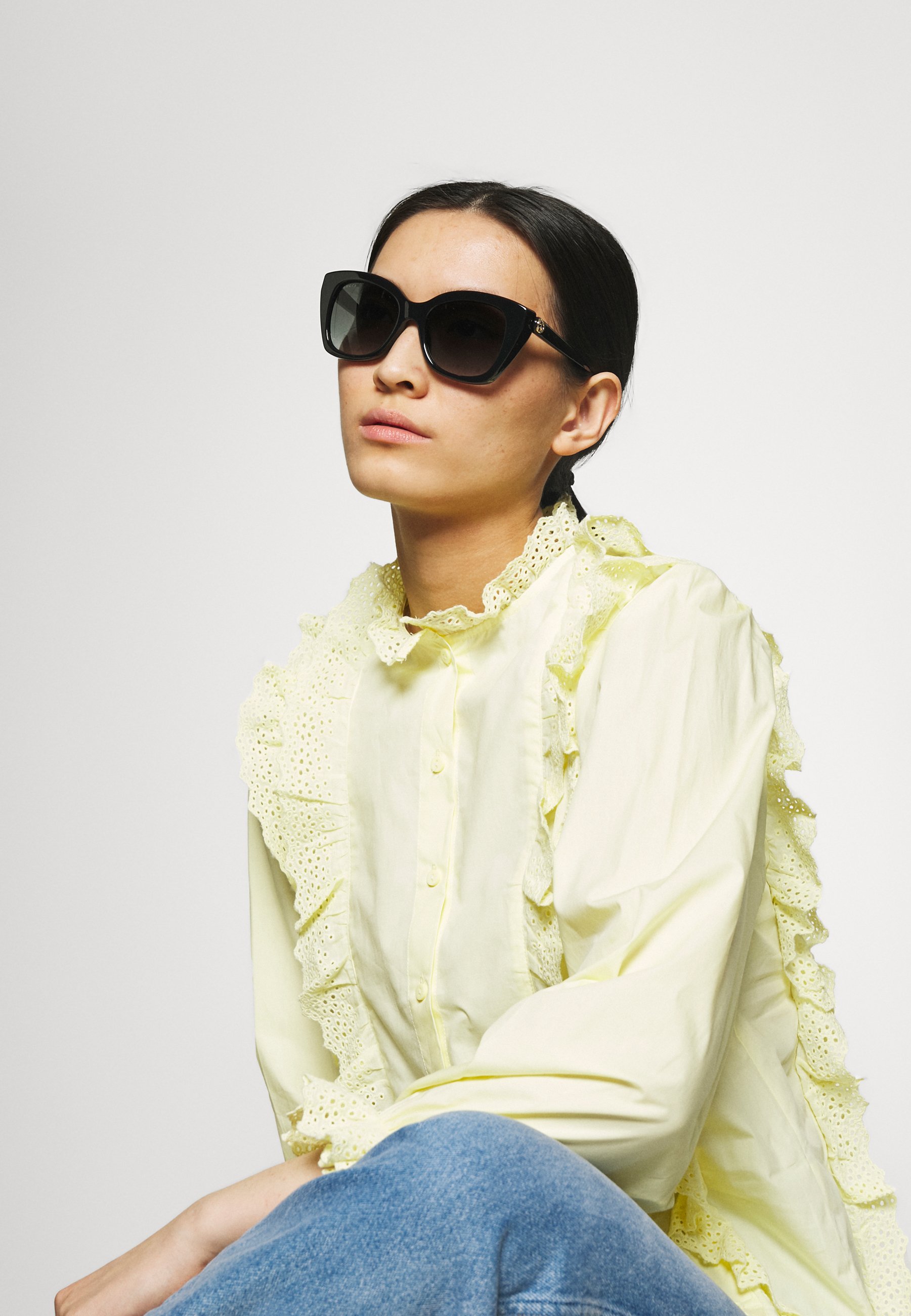 GG CAT-EYE ACETATE SUNGLASSES - Sunglasses